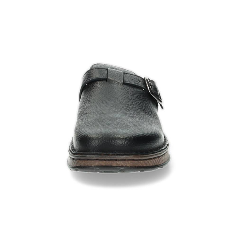 zwarte lederen pantoffel