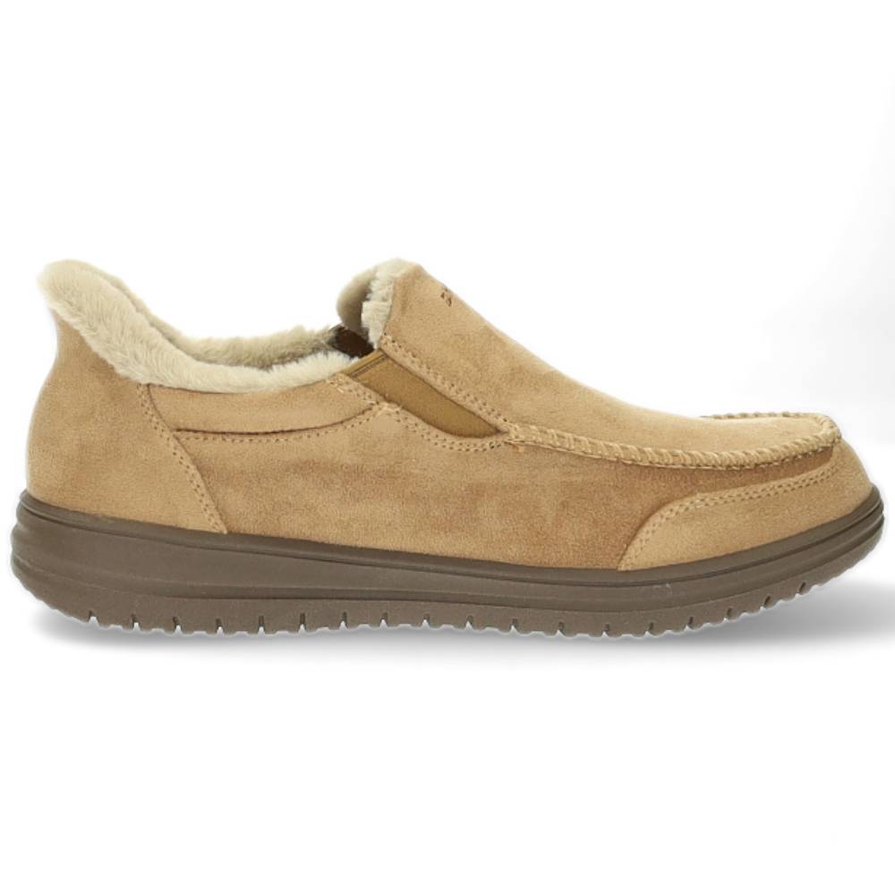 donkerbeige pantoffel