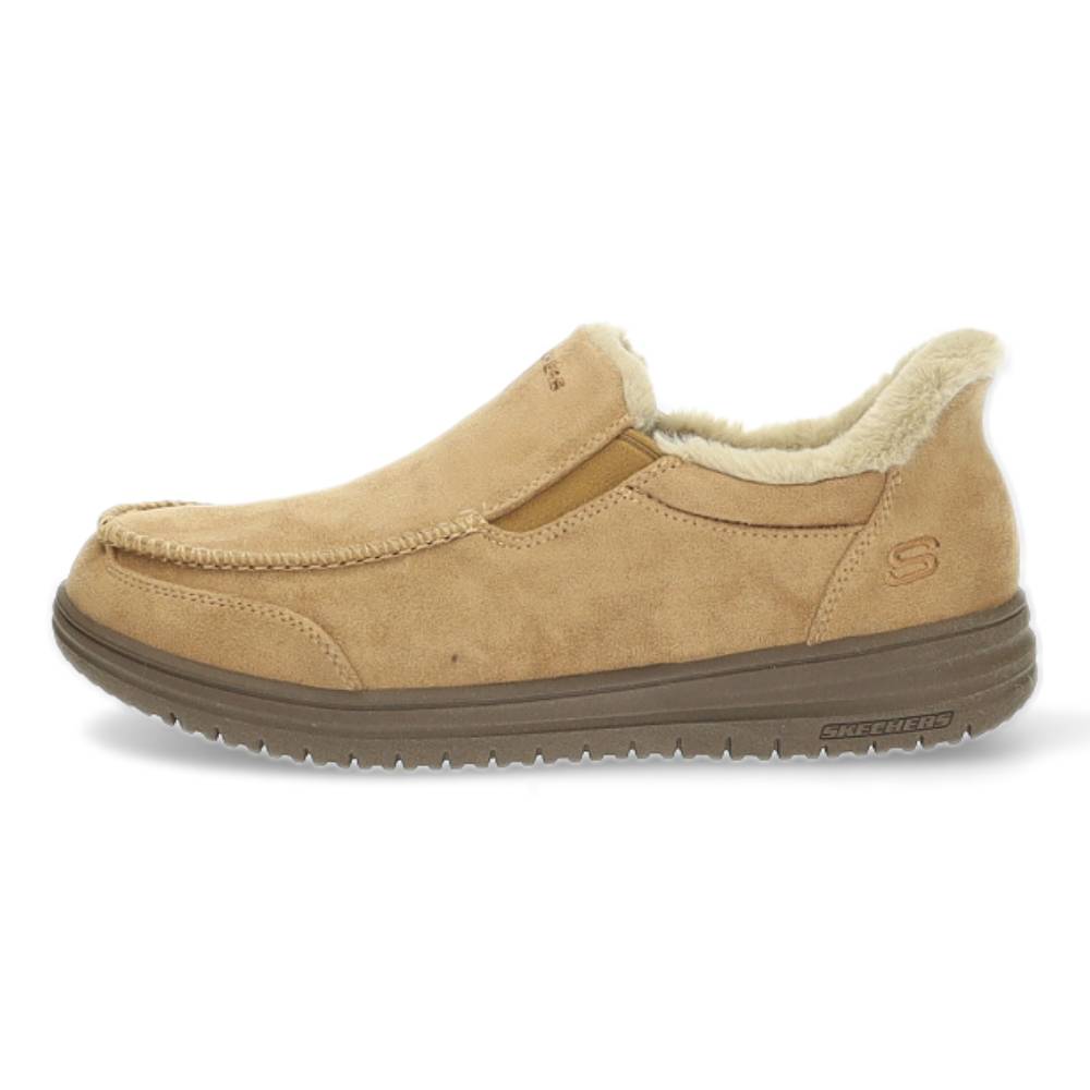 donkerbeige pantoffel