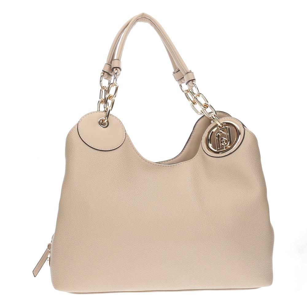 beige handtas