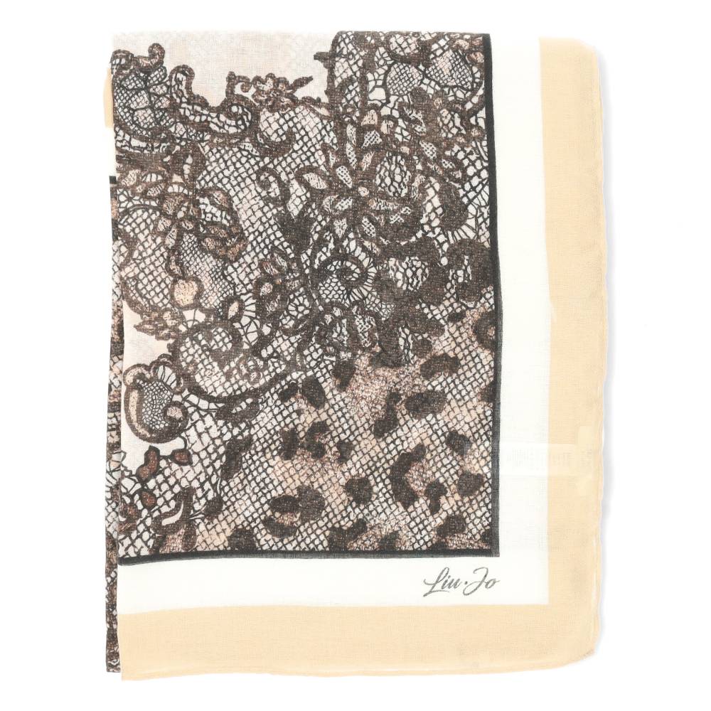 beige/bruine sjaal met print