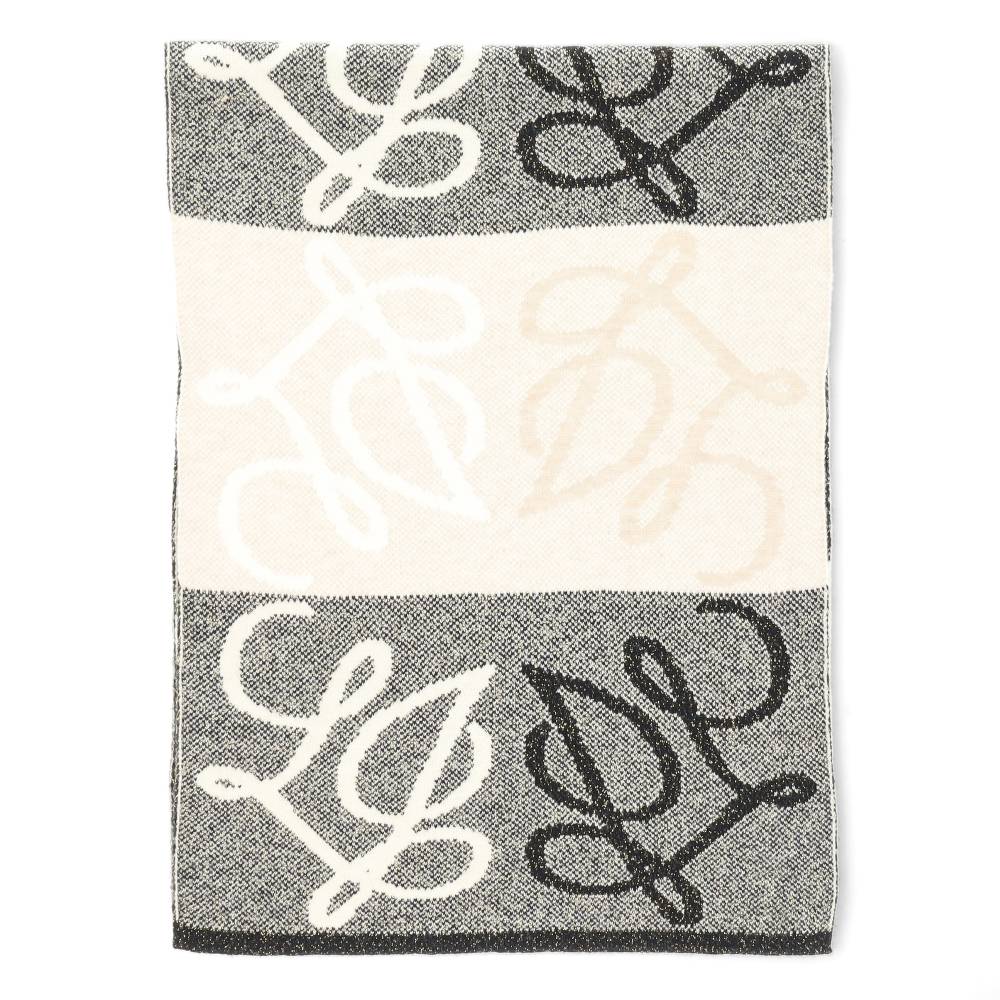 zwart/beige sjaal met glitter