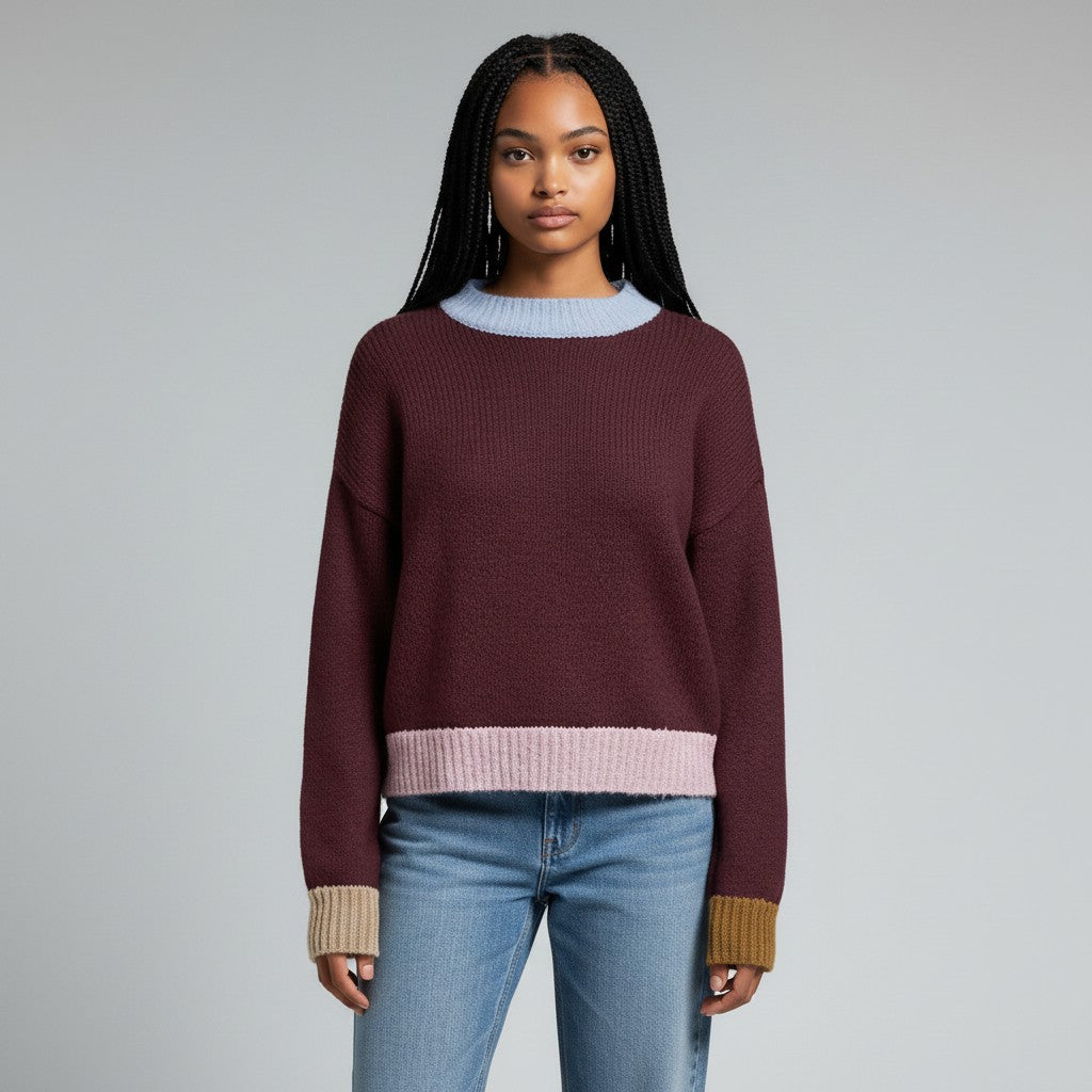 burgundy trui
