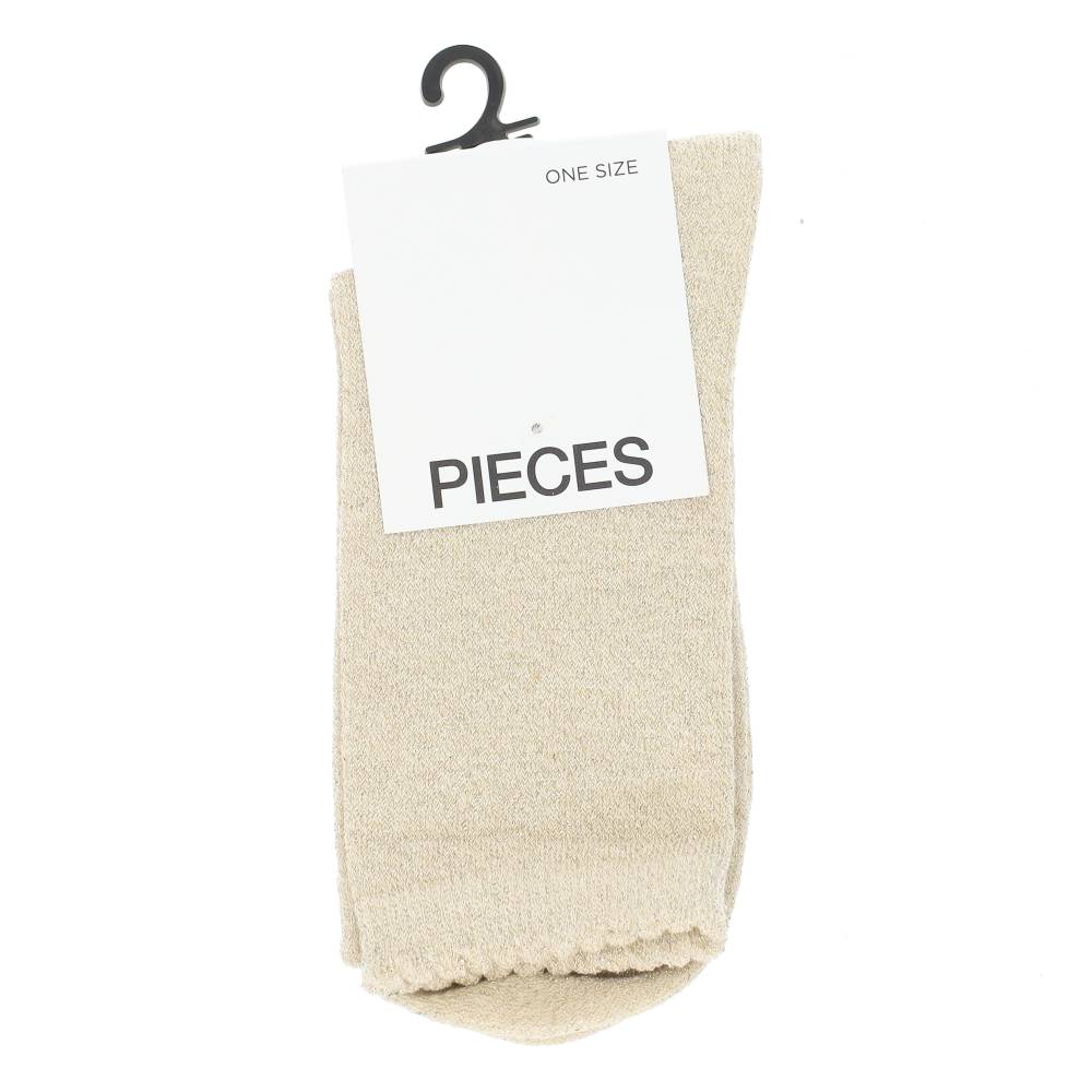 beige glitterkousen