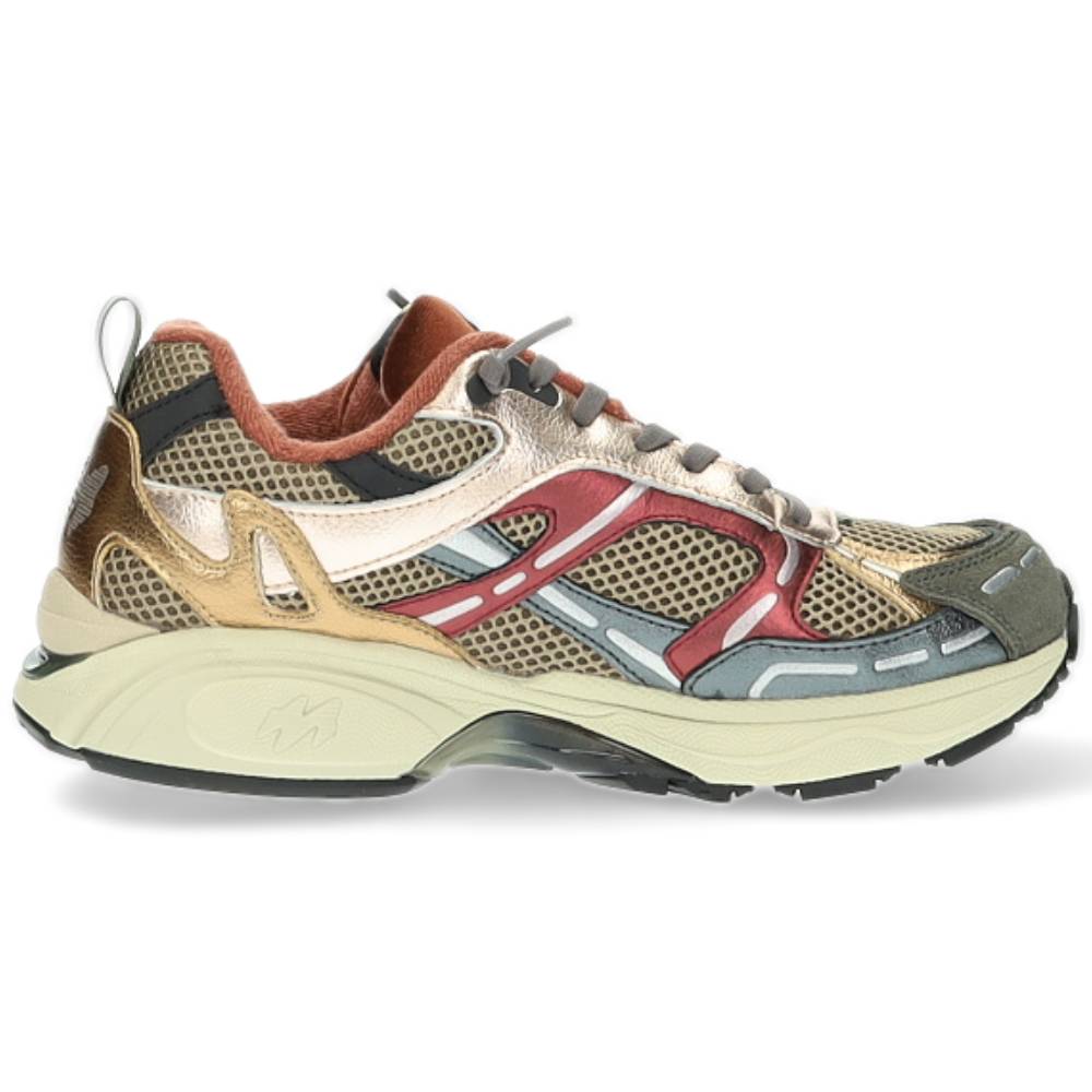 goud/bordeaux sneaker