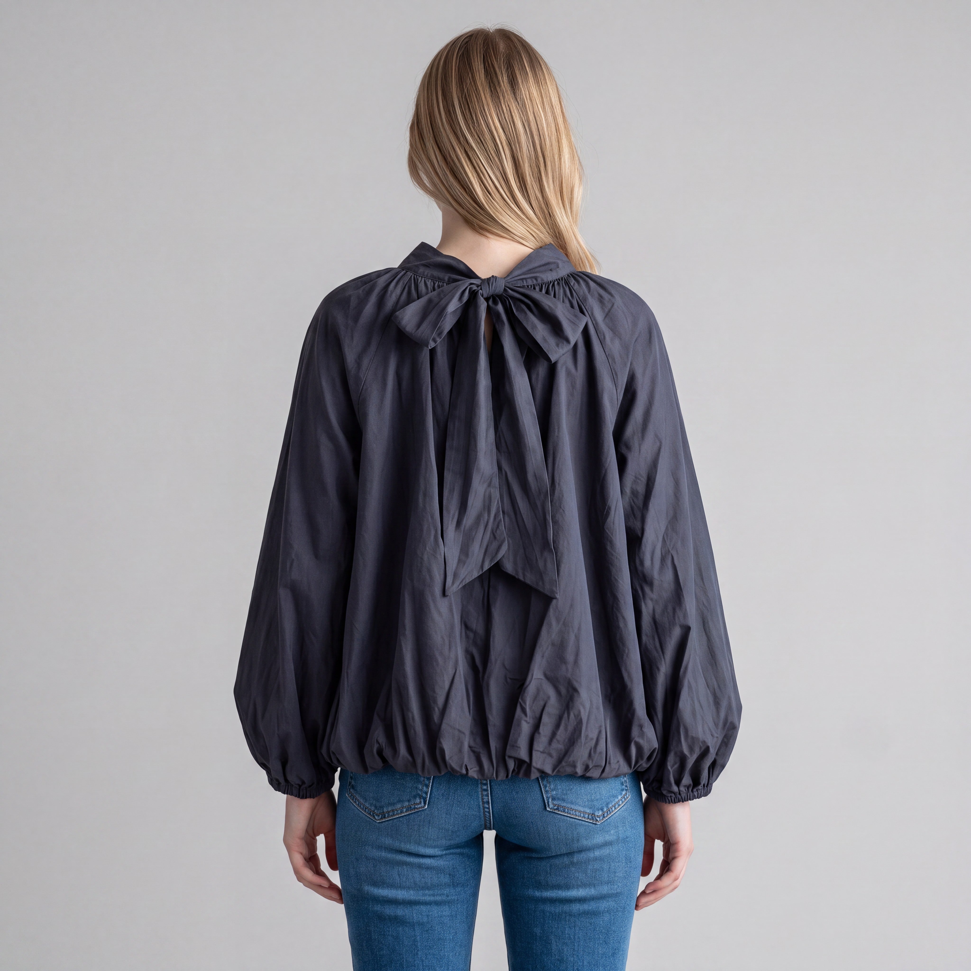 blauwe blouse