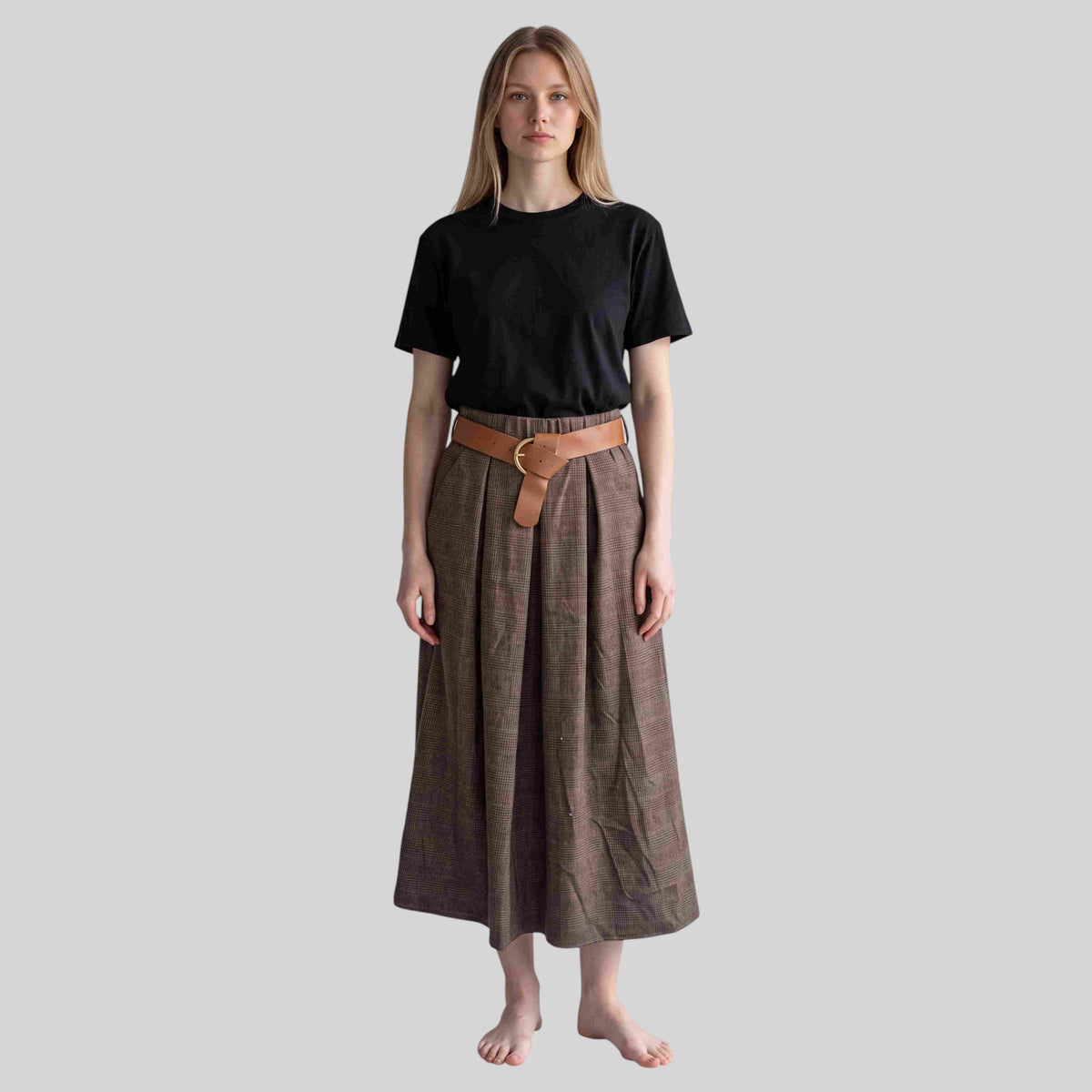 lange bruine rok
