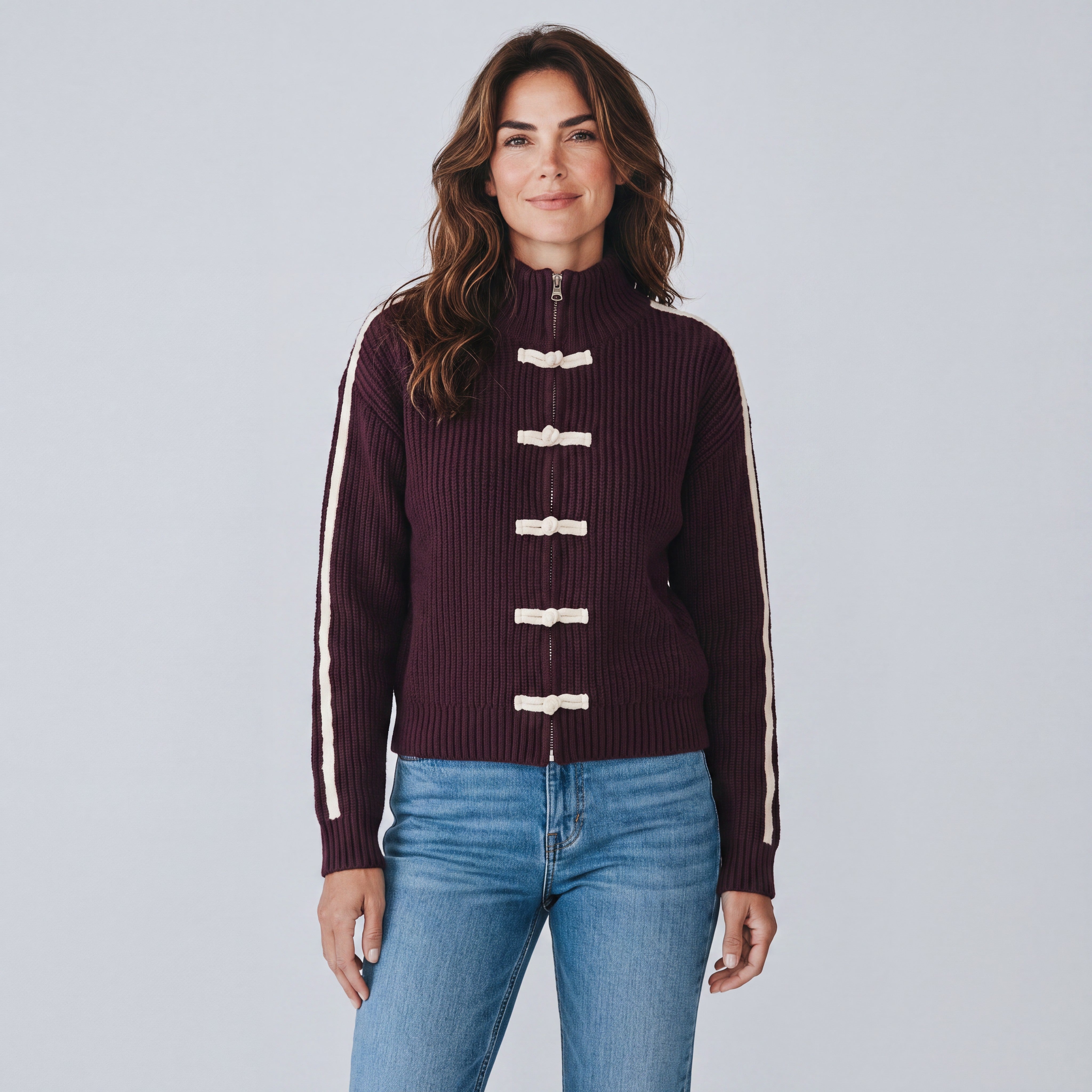 burgundy trui