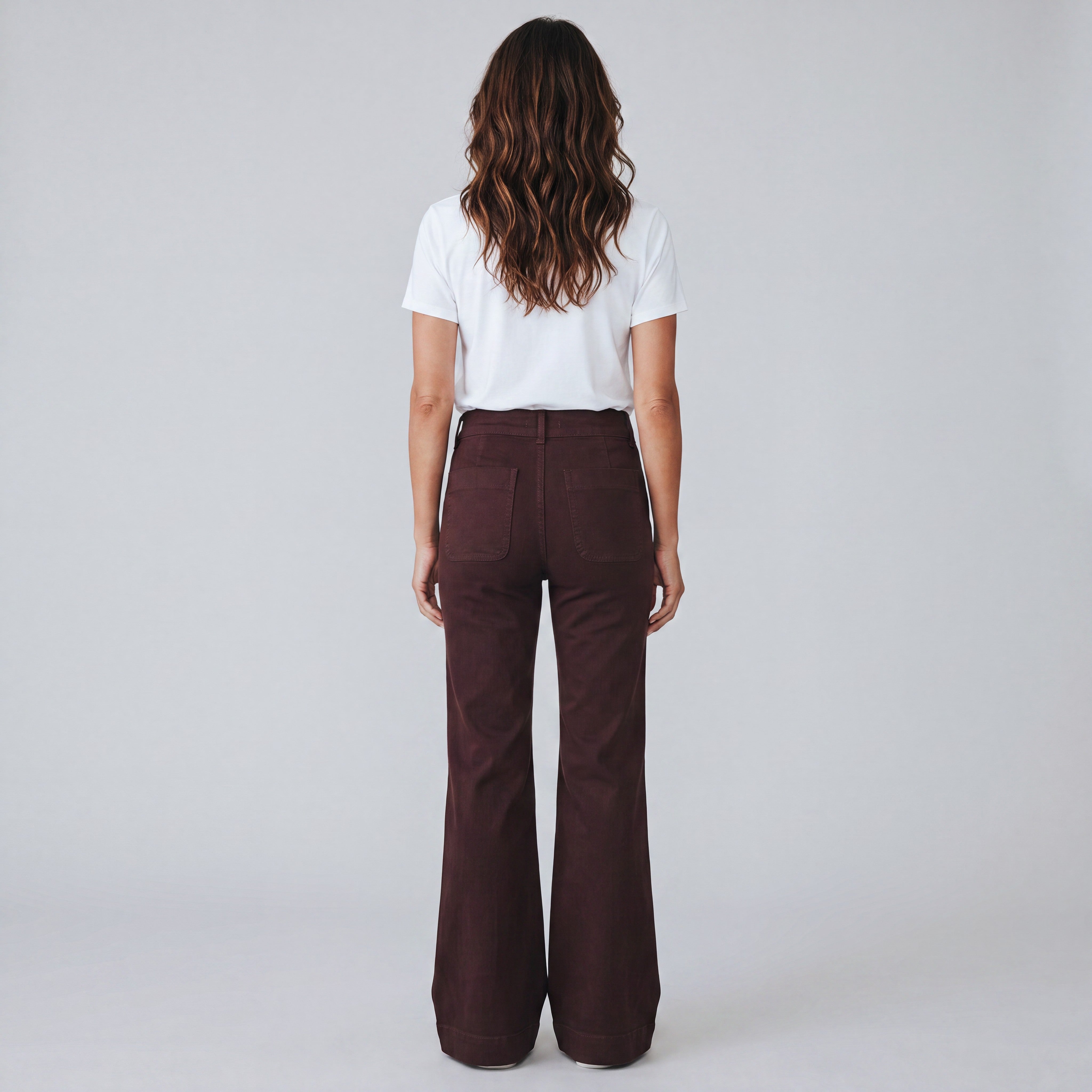 burgundy jeansbroek