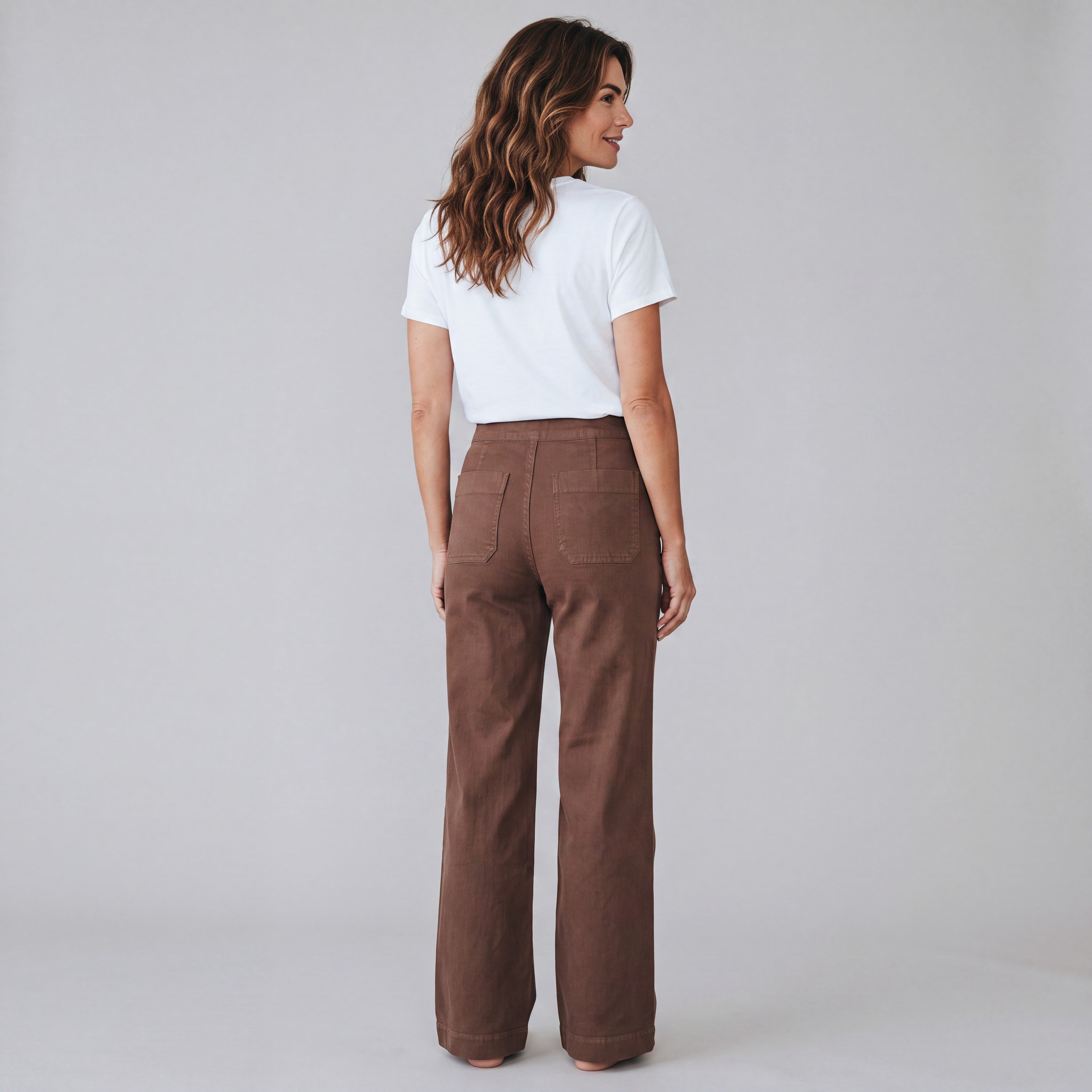 bruine jeansbroek