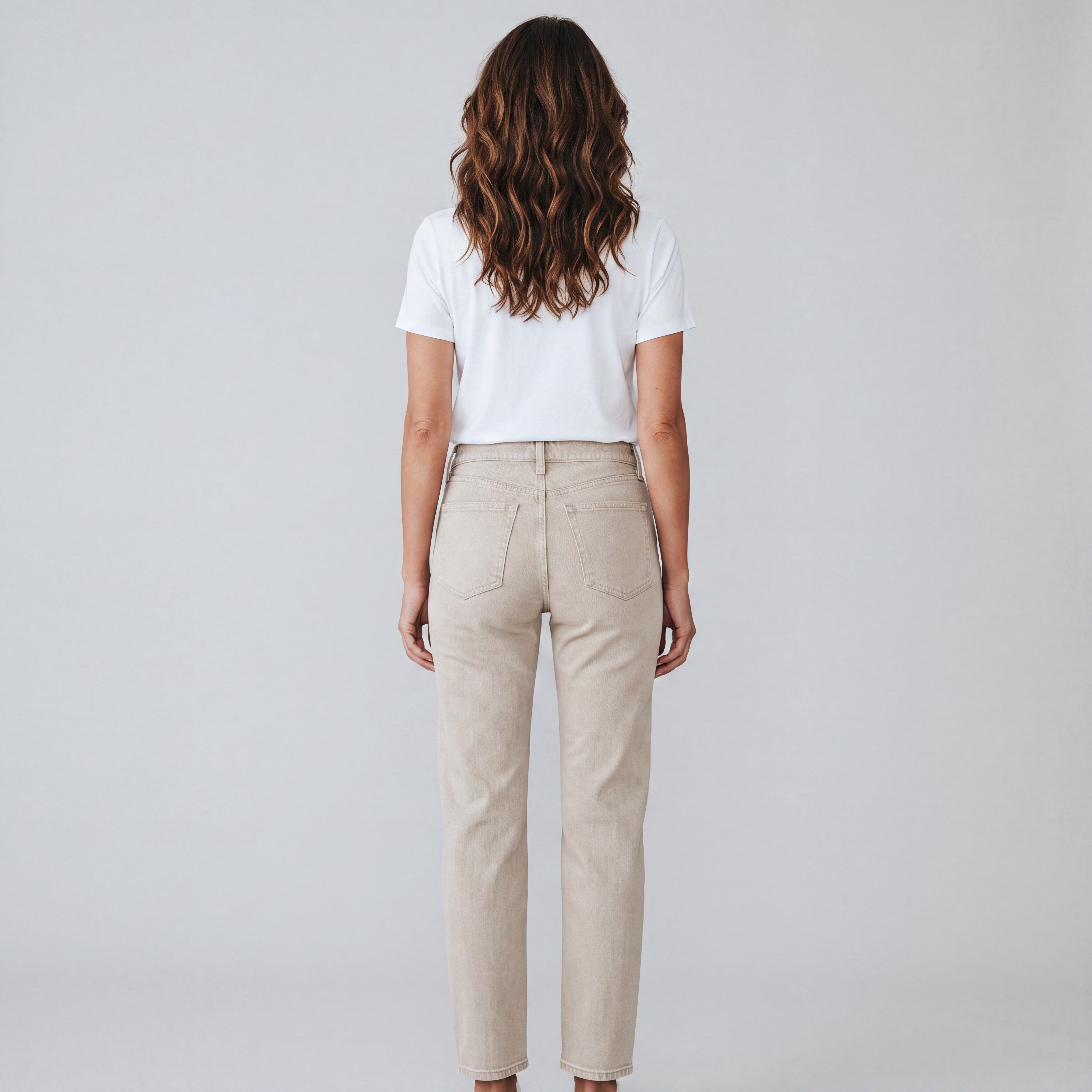 lichtgrijze jeansbroek