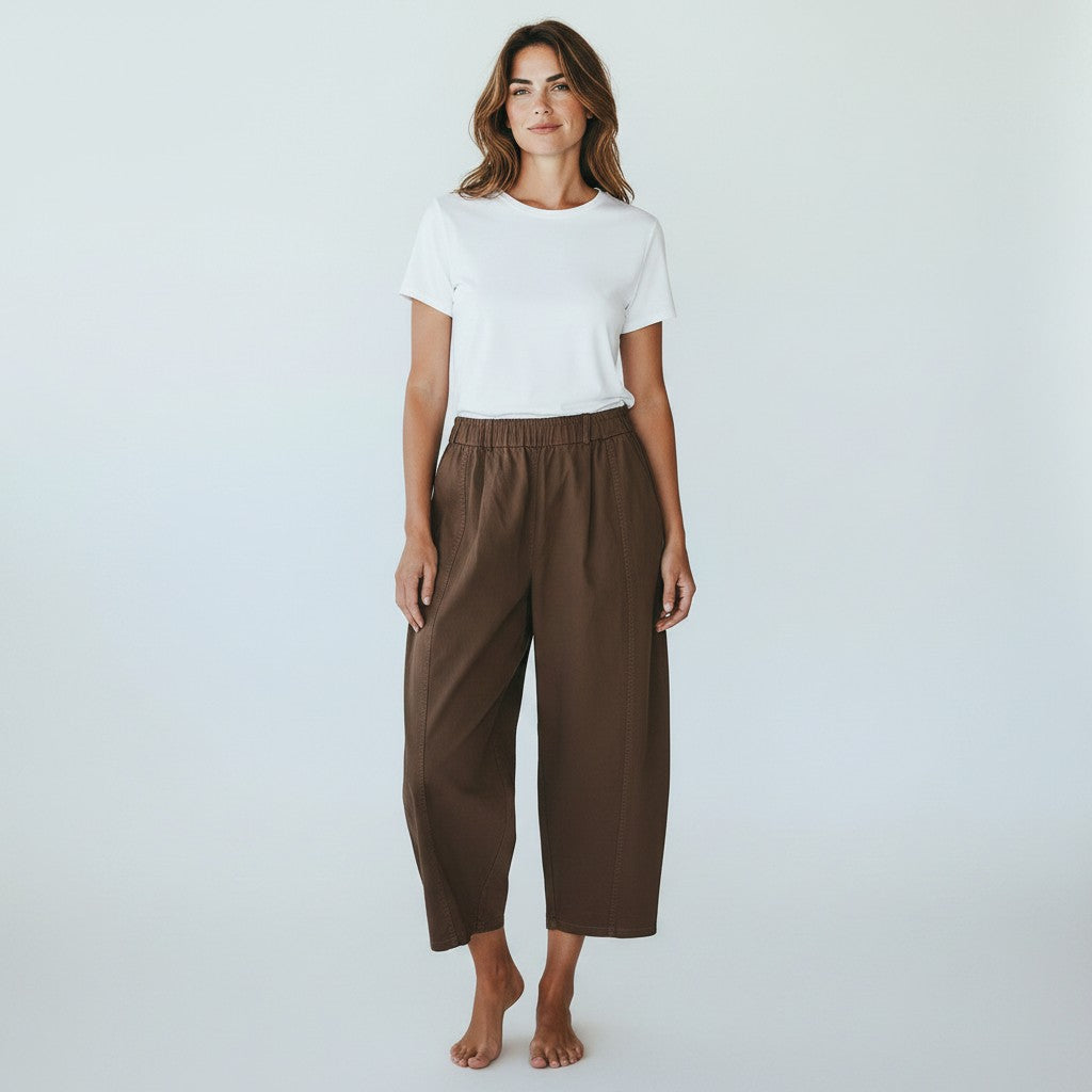 bruine jeansbroek