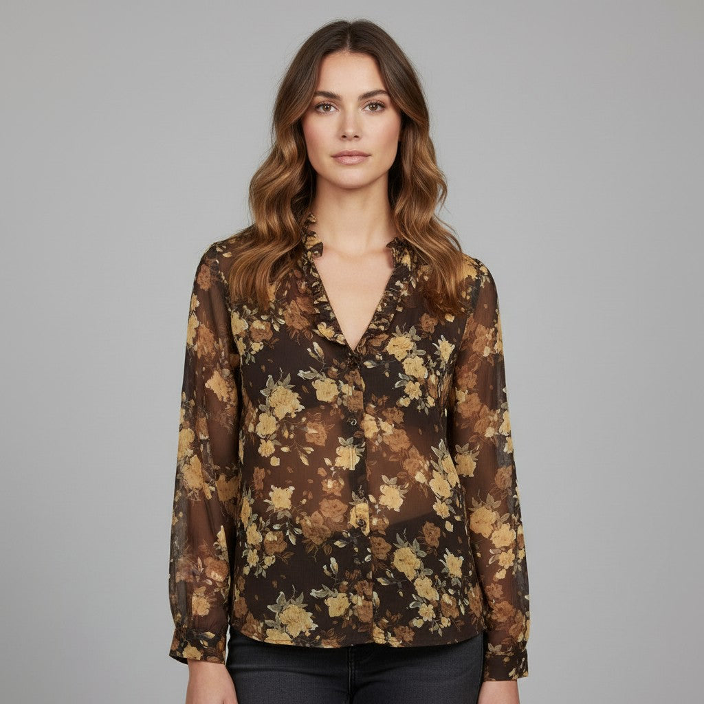 bruine blouse