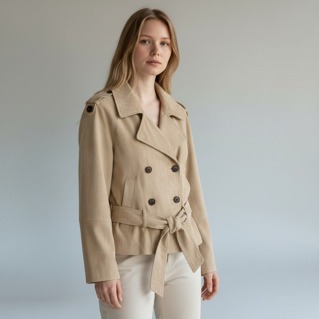 beige jas