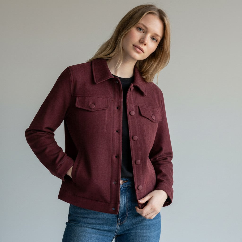 burgundy jas