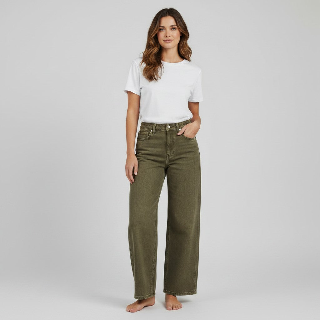 bruine jeansbroek