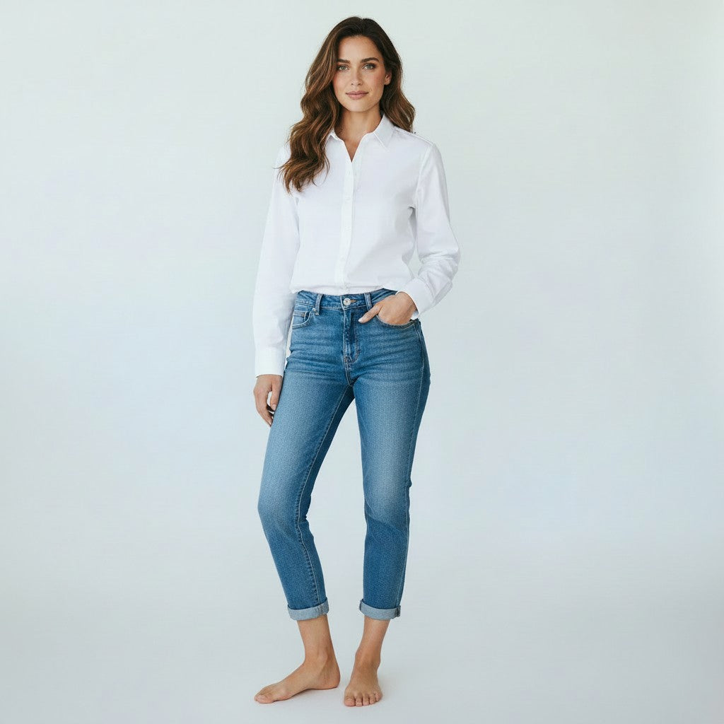 blauwe jeansbroek