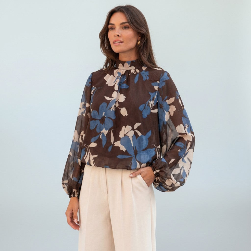 bruine blouse