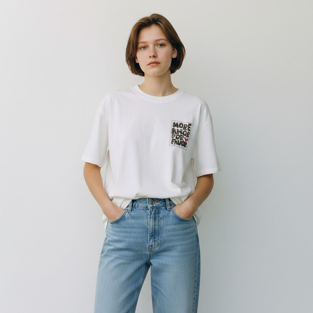 witte t-shirt