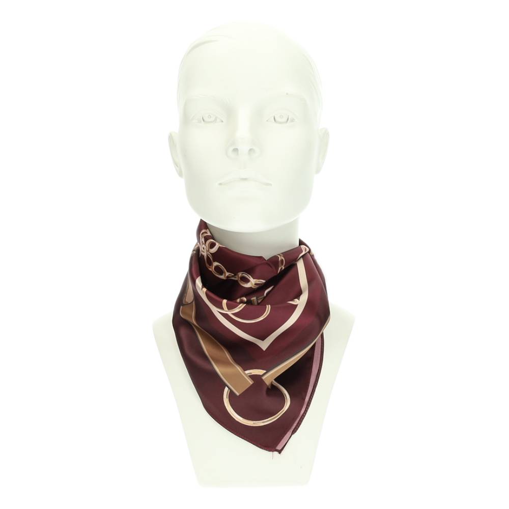 burgundy sjaal met tekening