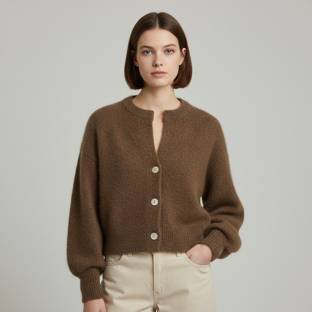 bruine gilet