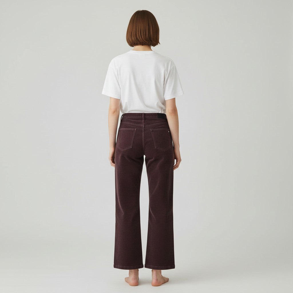 burgundy broek