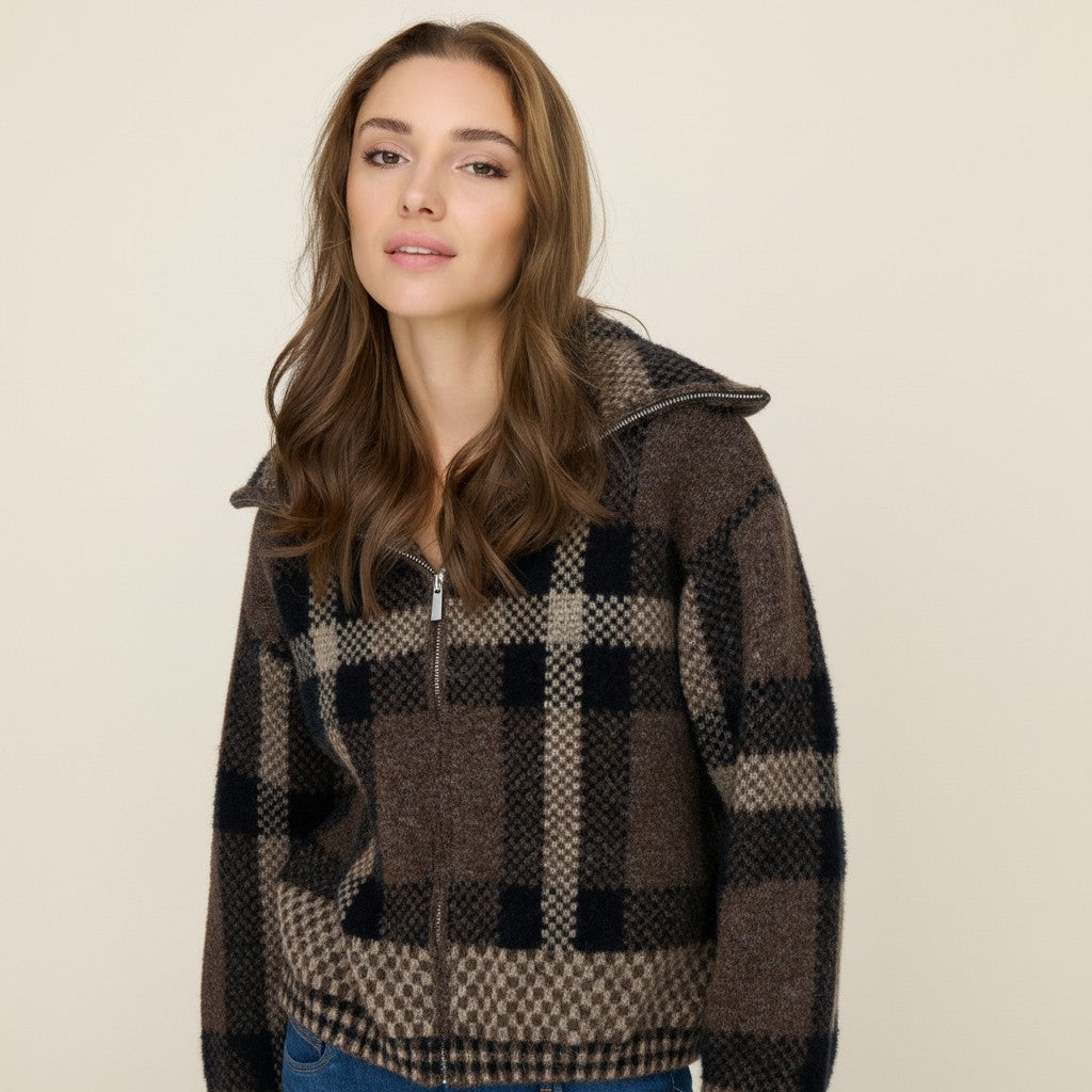 bruine gilet