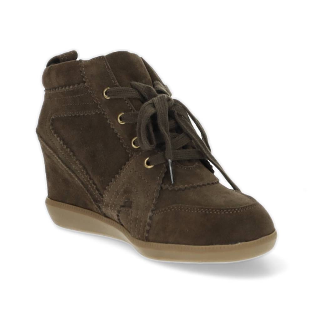 donkerbruine hoge sneaker