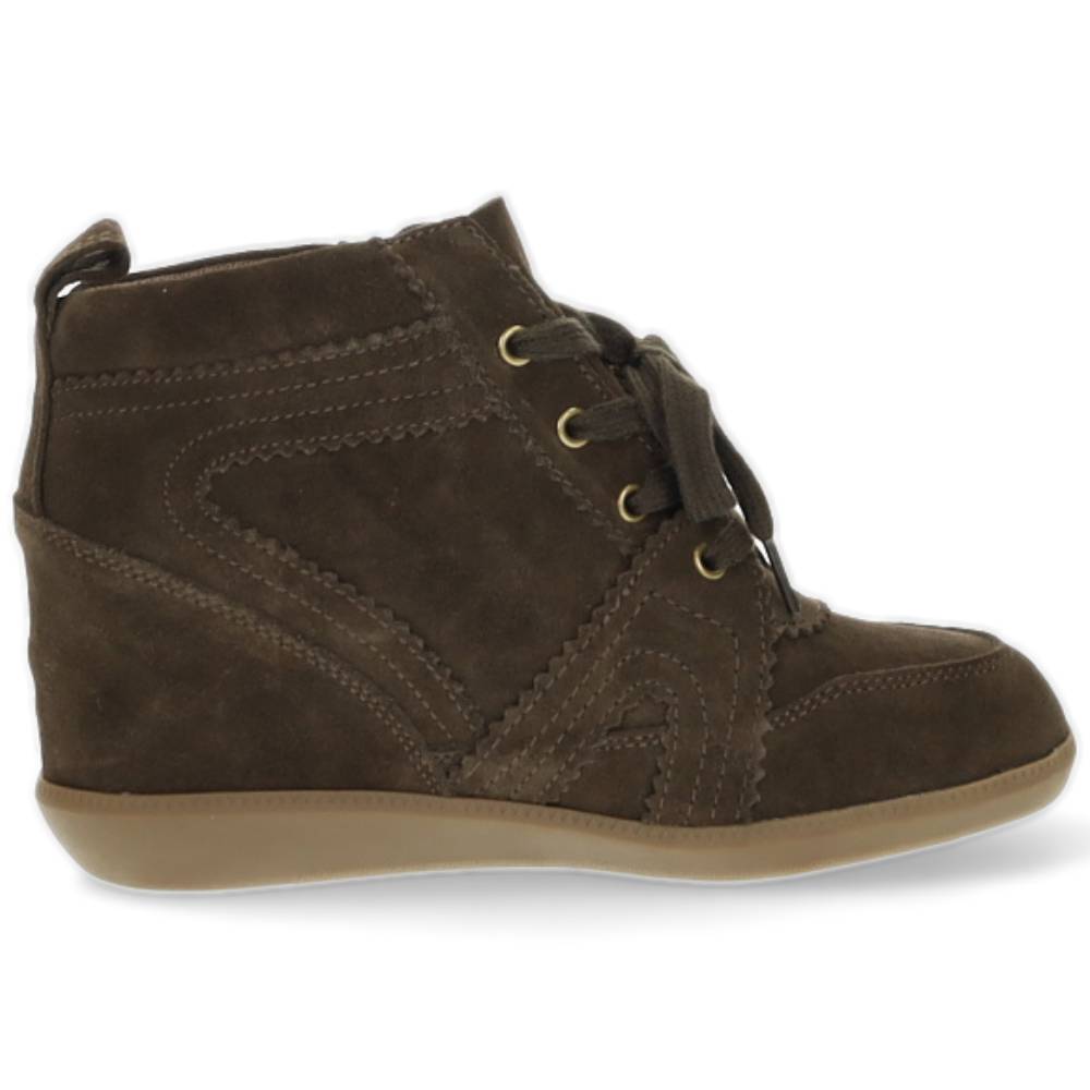 donkerbruine hoge sneaker