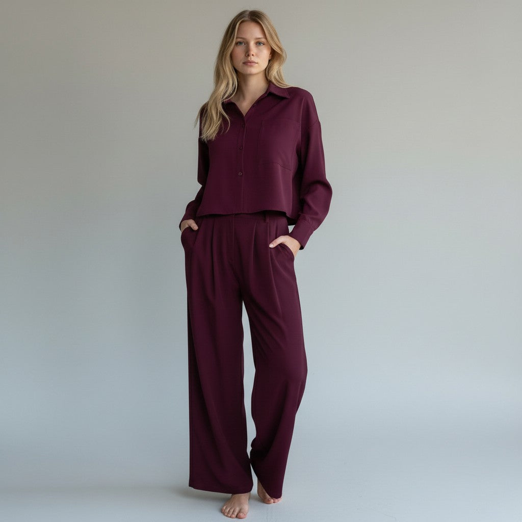 burgundy blouse