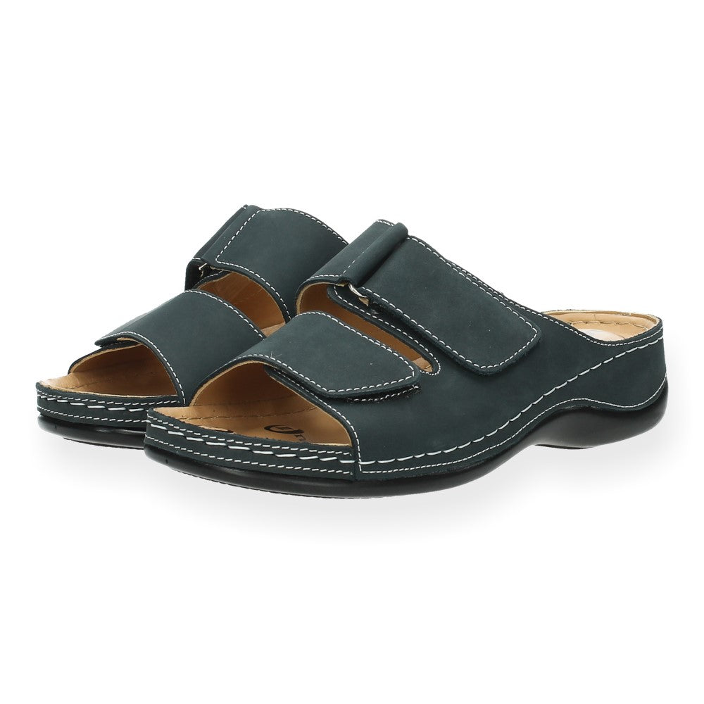 Blauwe slippers