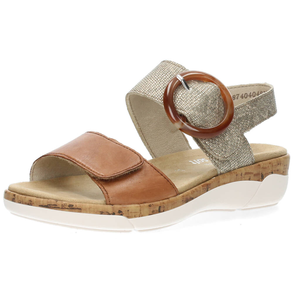 Cognac sandalen