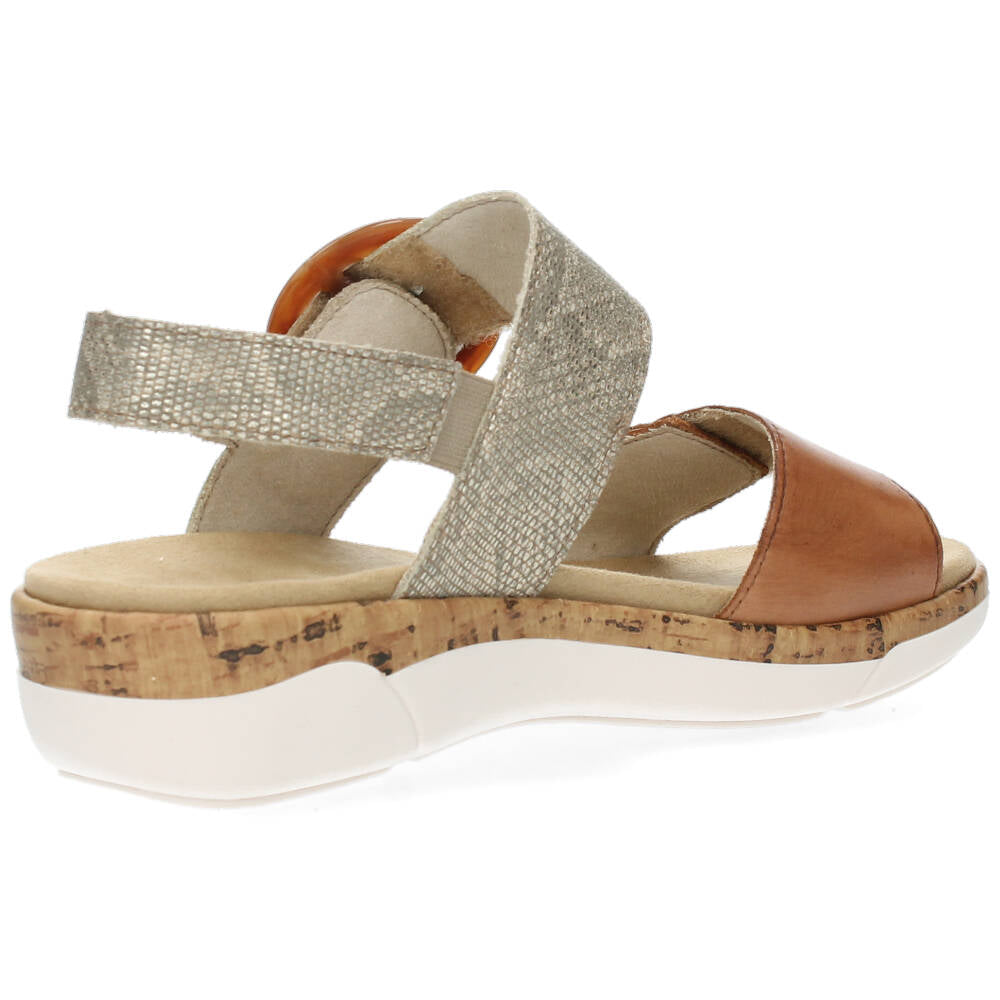 Cognac sandalen