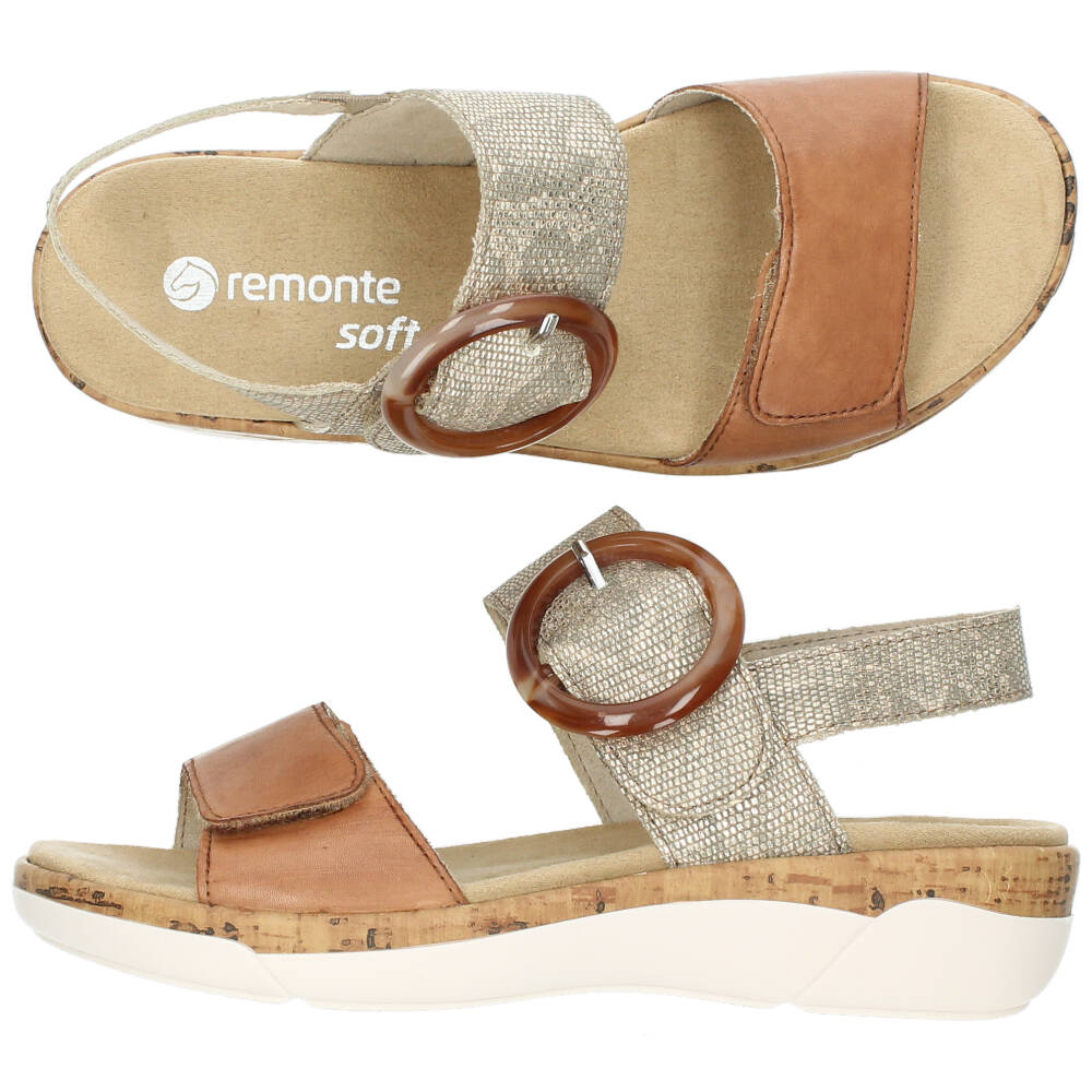 Cognac sandalen
