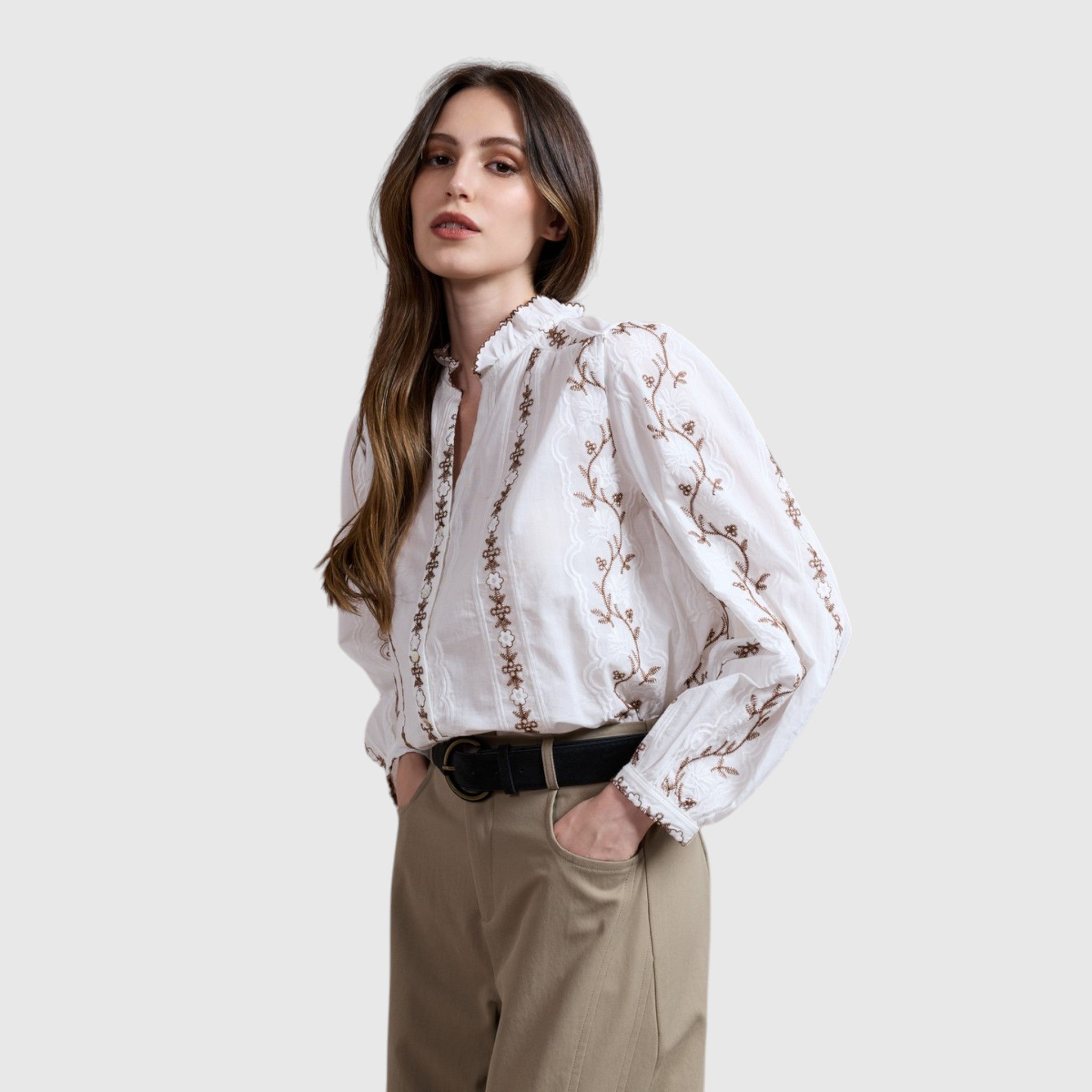 witte blouse