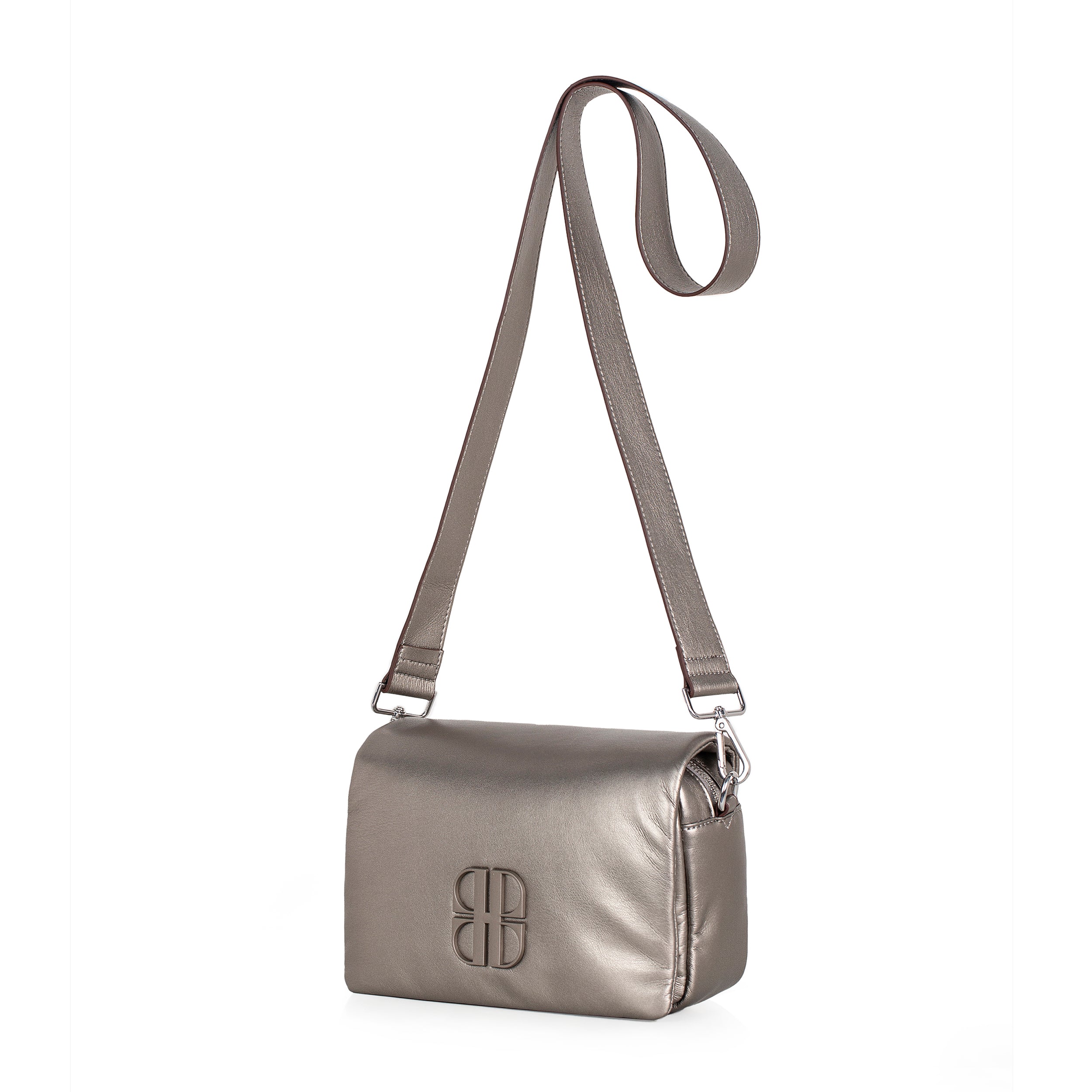 Zilveren crossbody