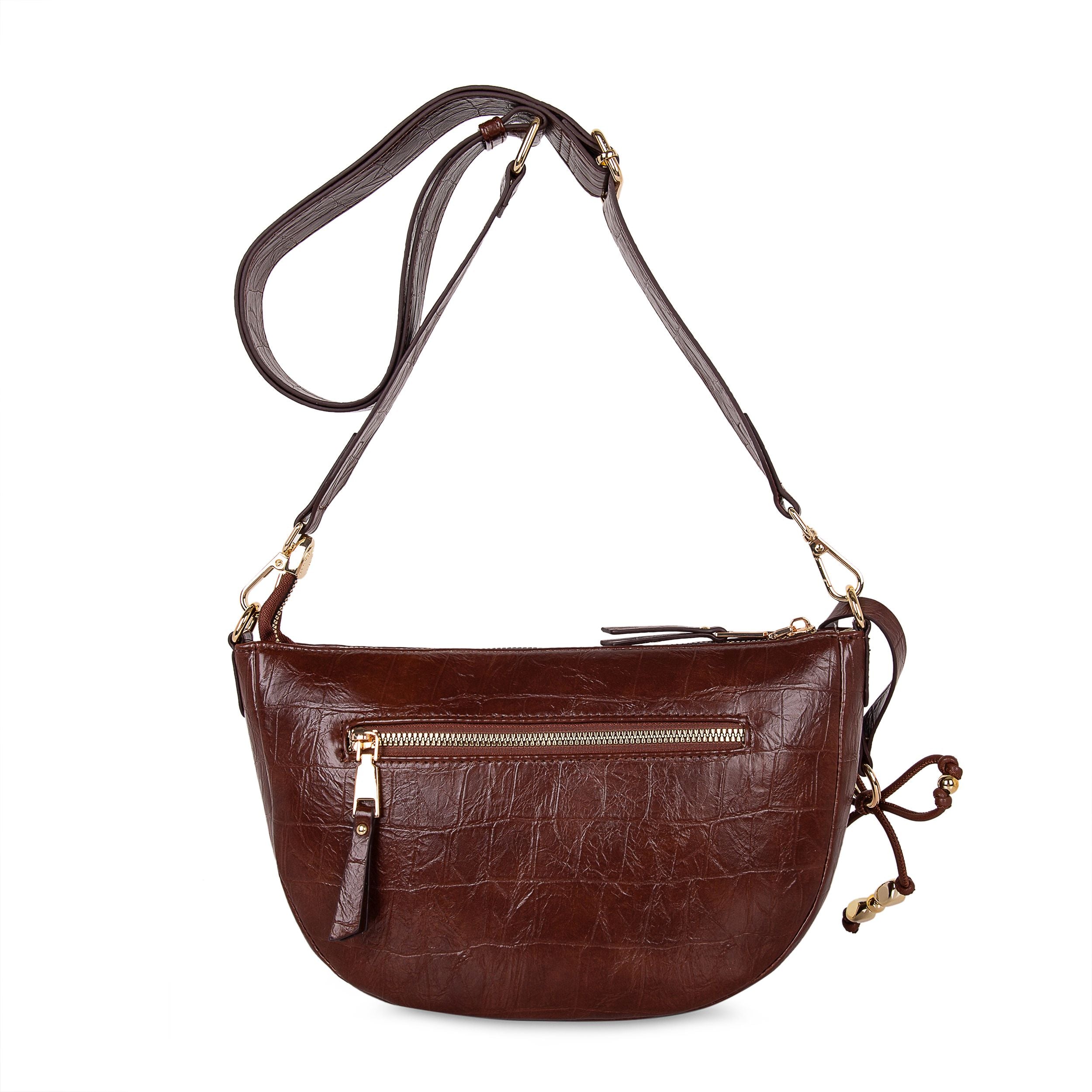 cognac handtas