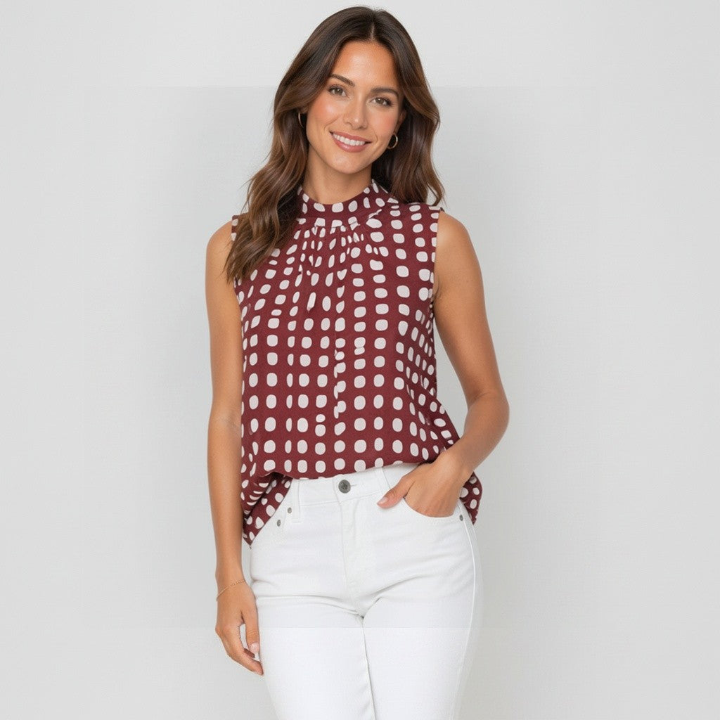 burgundy topje