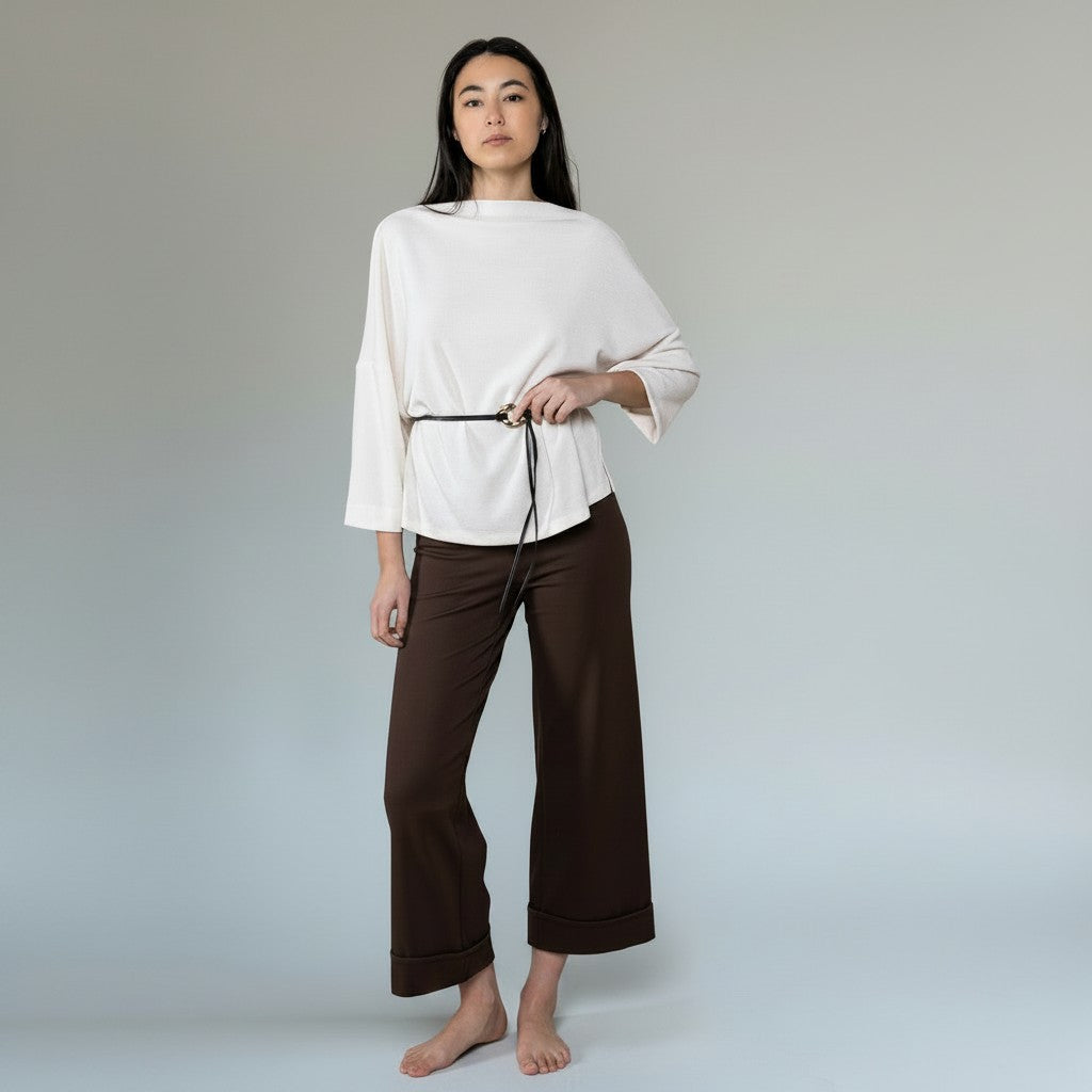 bruine lange broek