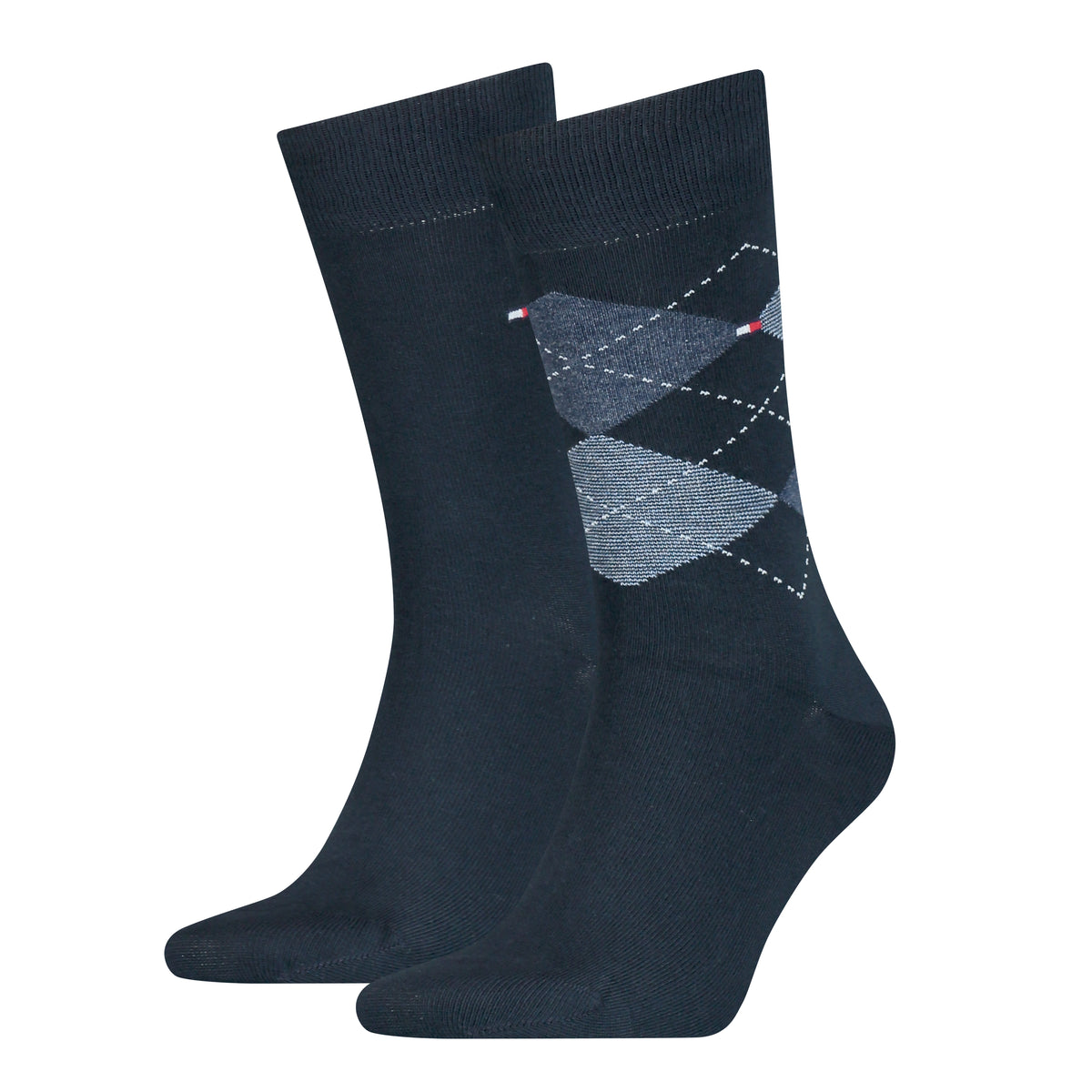 2 paar lange donkerblauwe kousen