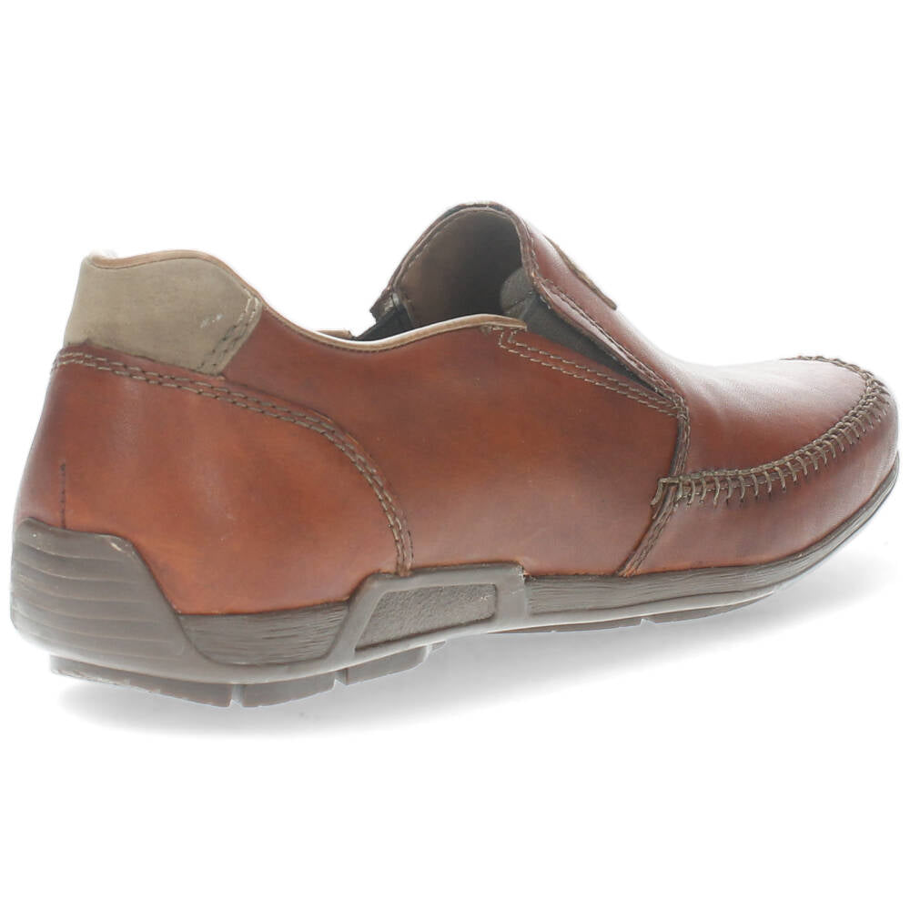 Cognac slip-ons