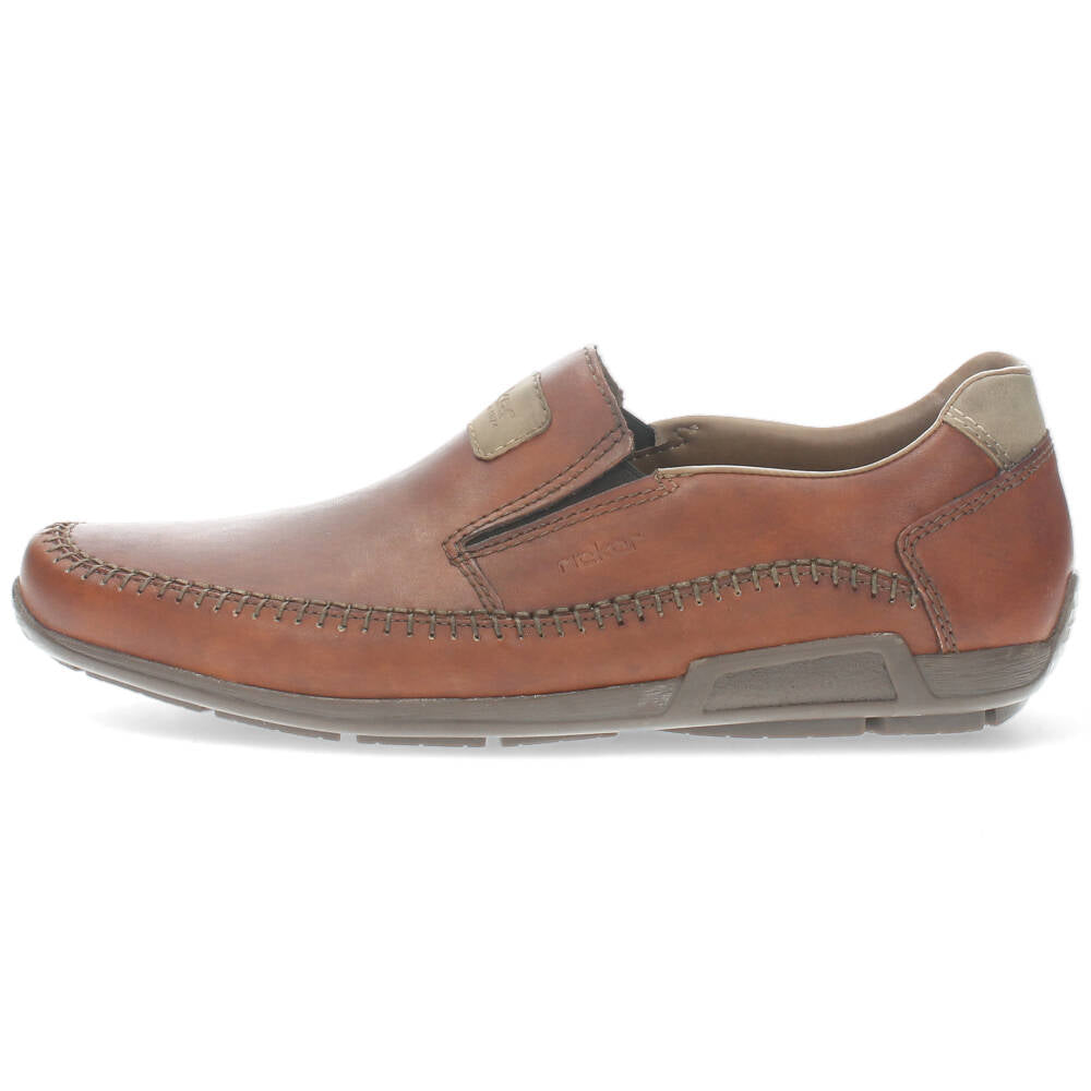 Cognac slip-ons