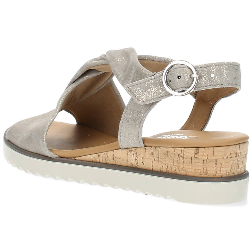 Metallic grijze sandalen