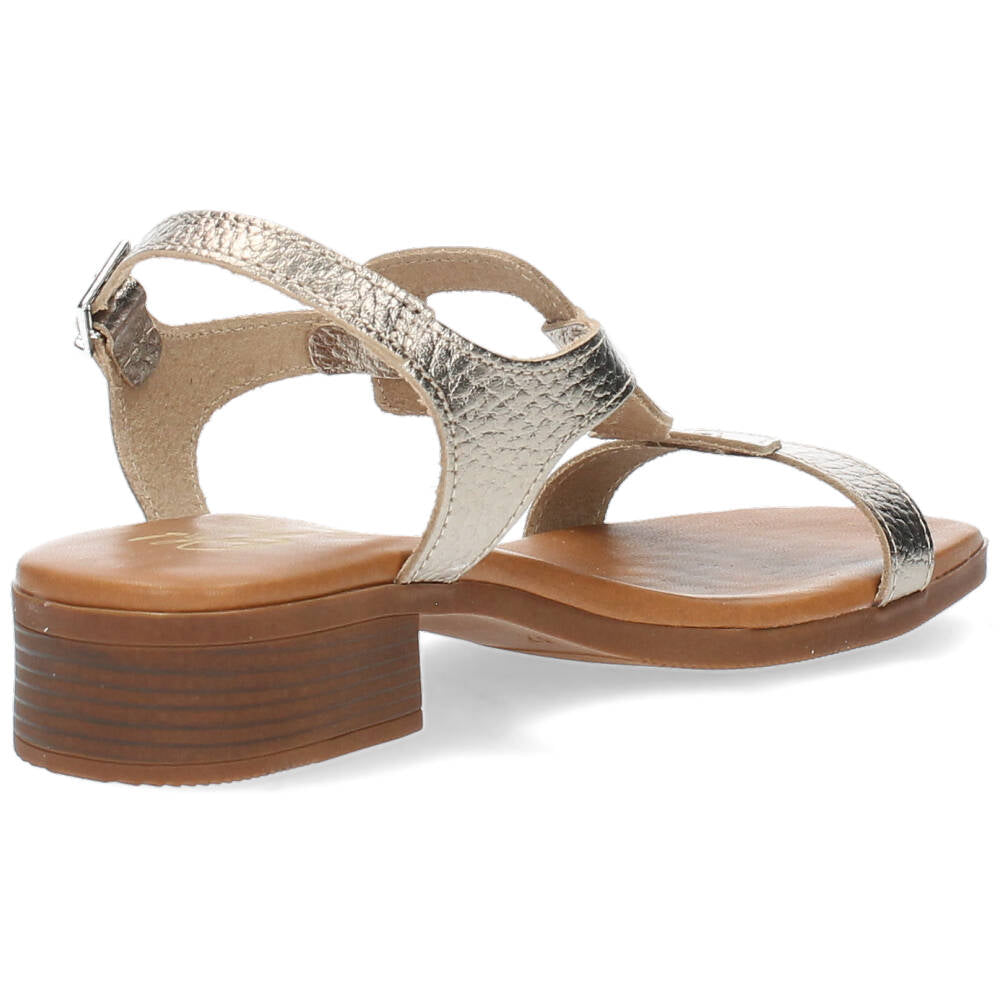 Metallic bronzen sandalen