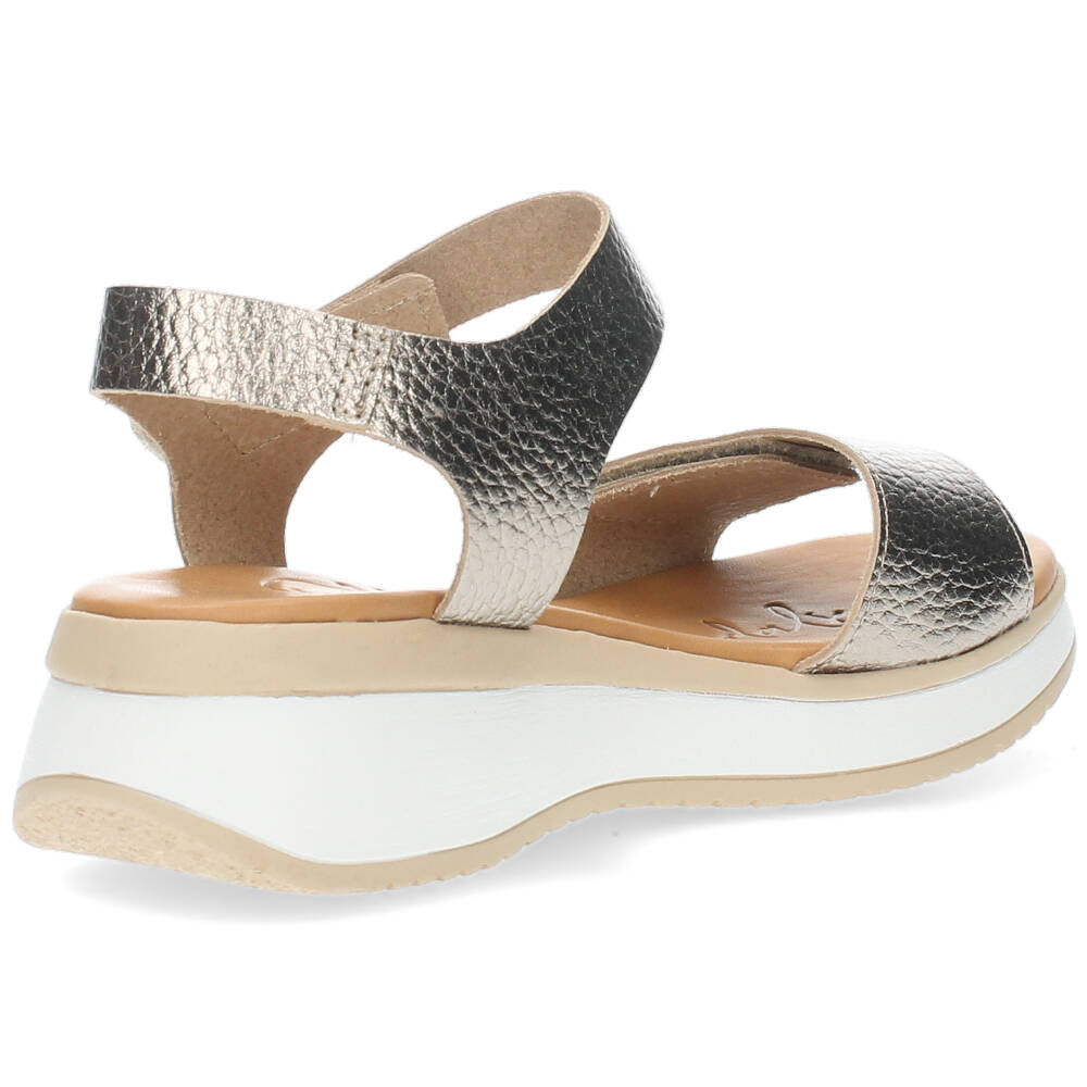 Metallic bronzen sandalen