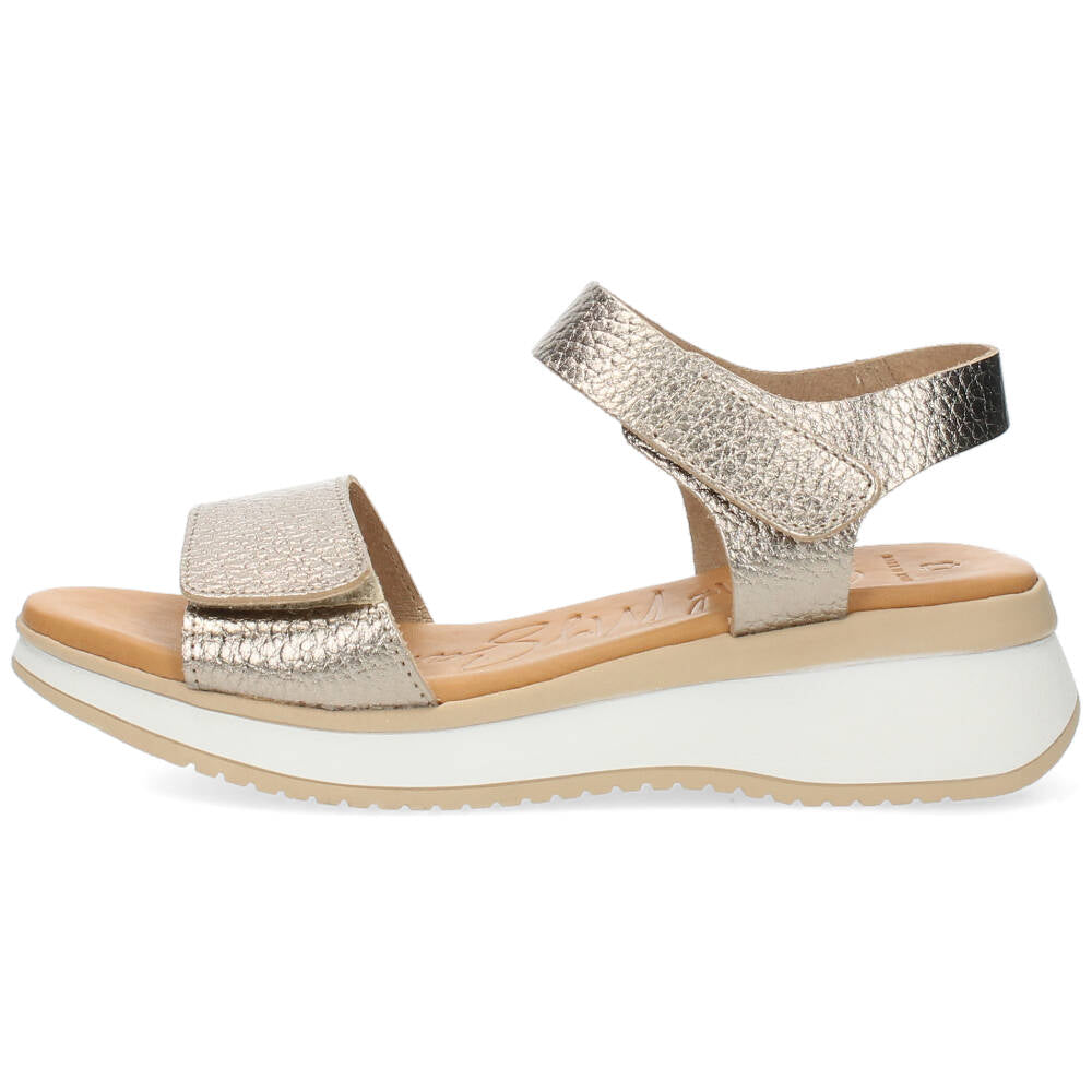 Metallic bronzen sandalen