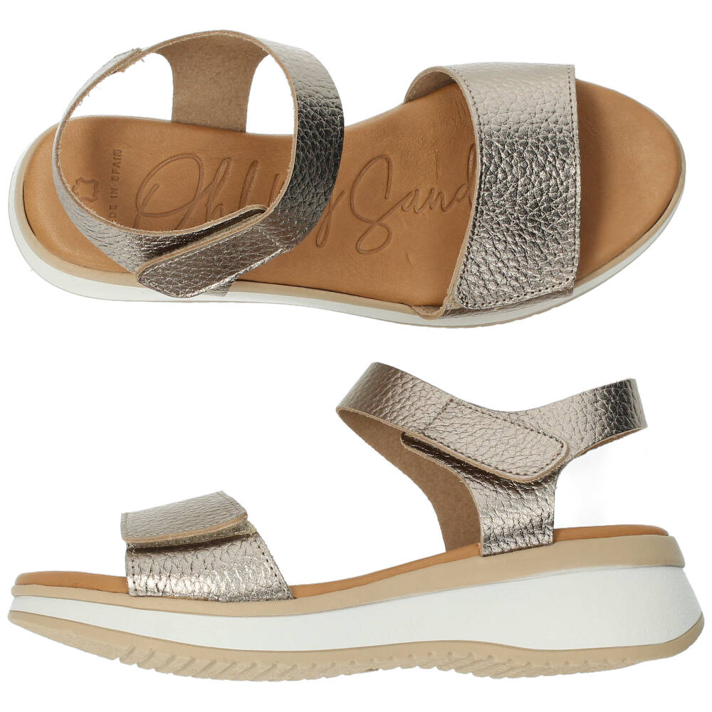 Metallic bronzen sandalen