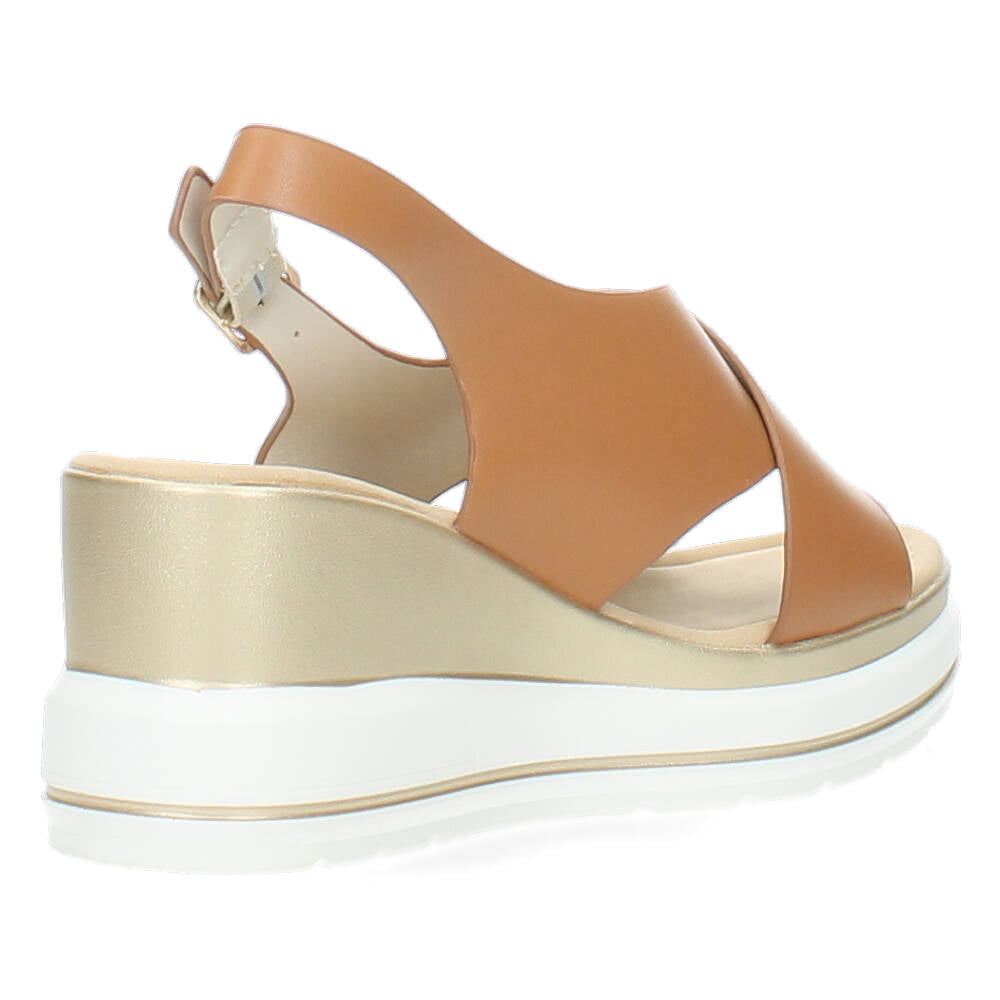 Cognac sandalen