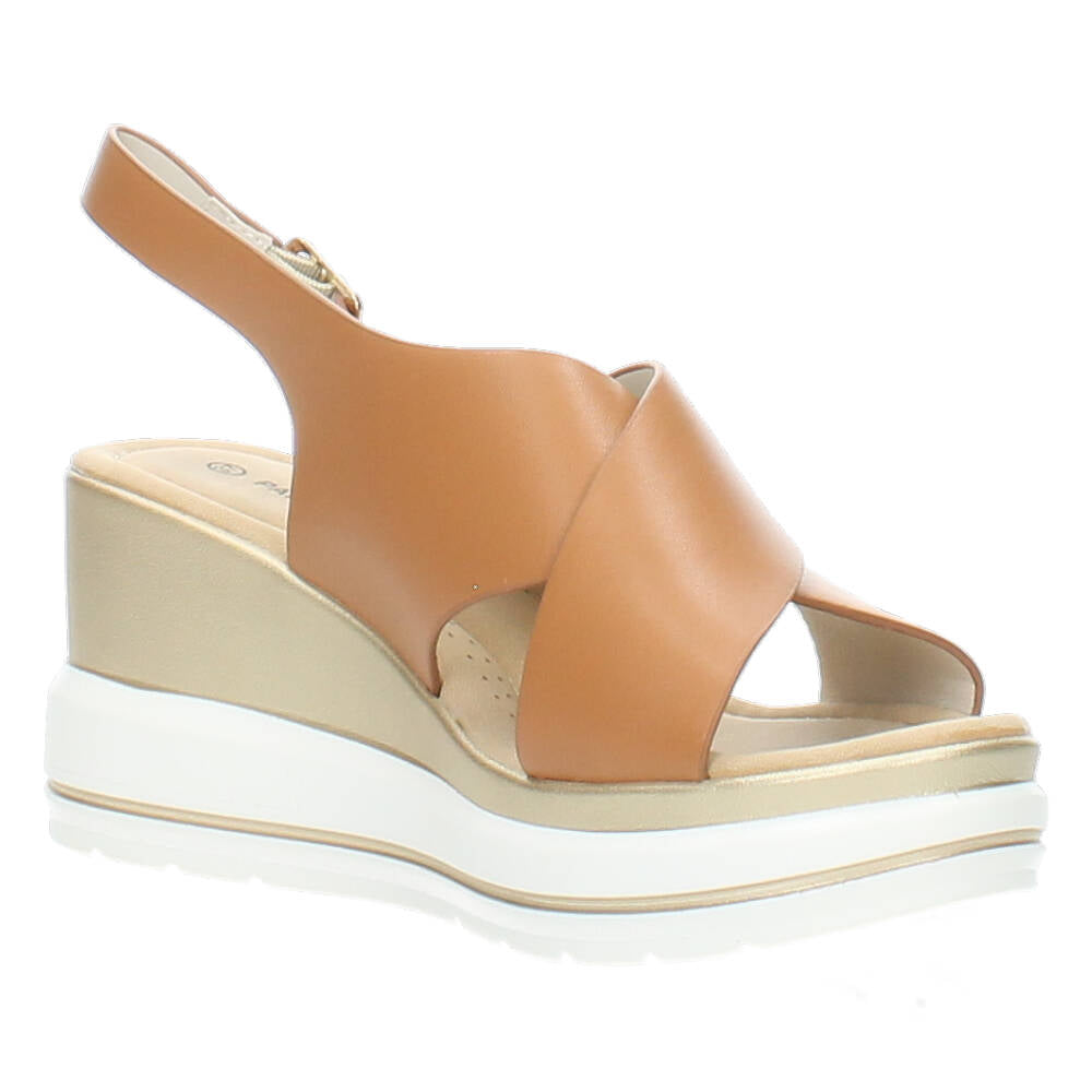 Cognac sandalen