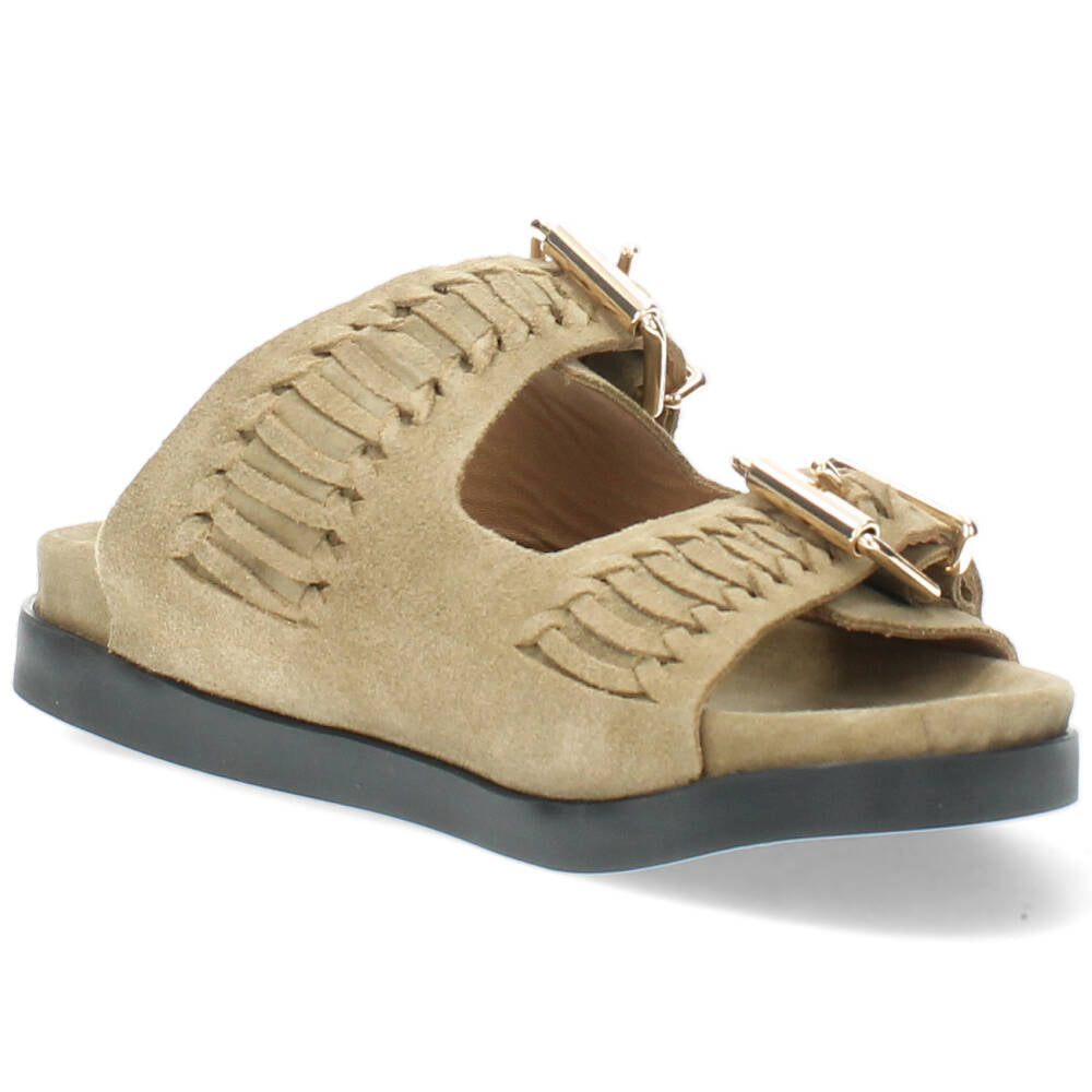 Beige slippers